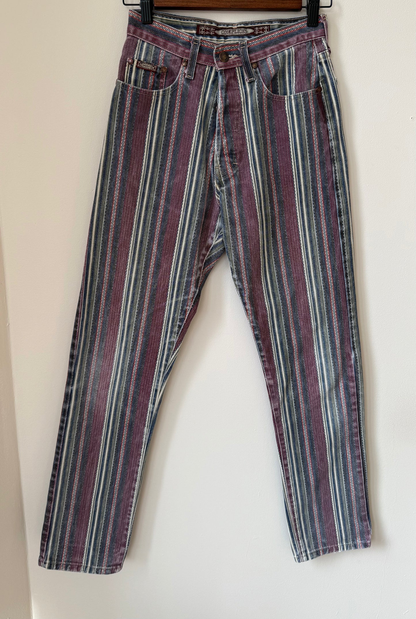 Jeans Complices à rayures vintage coupe droite T.36