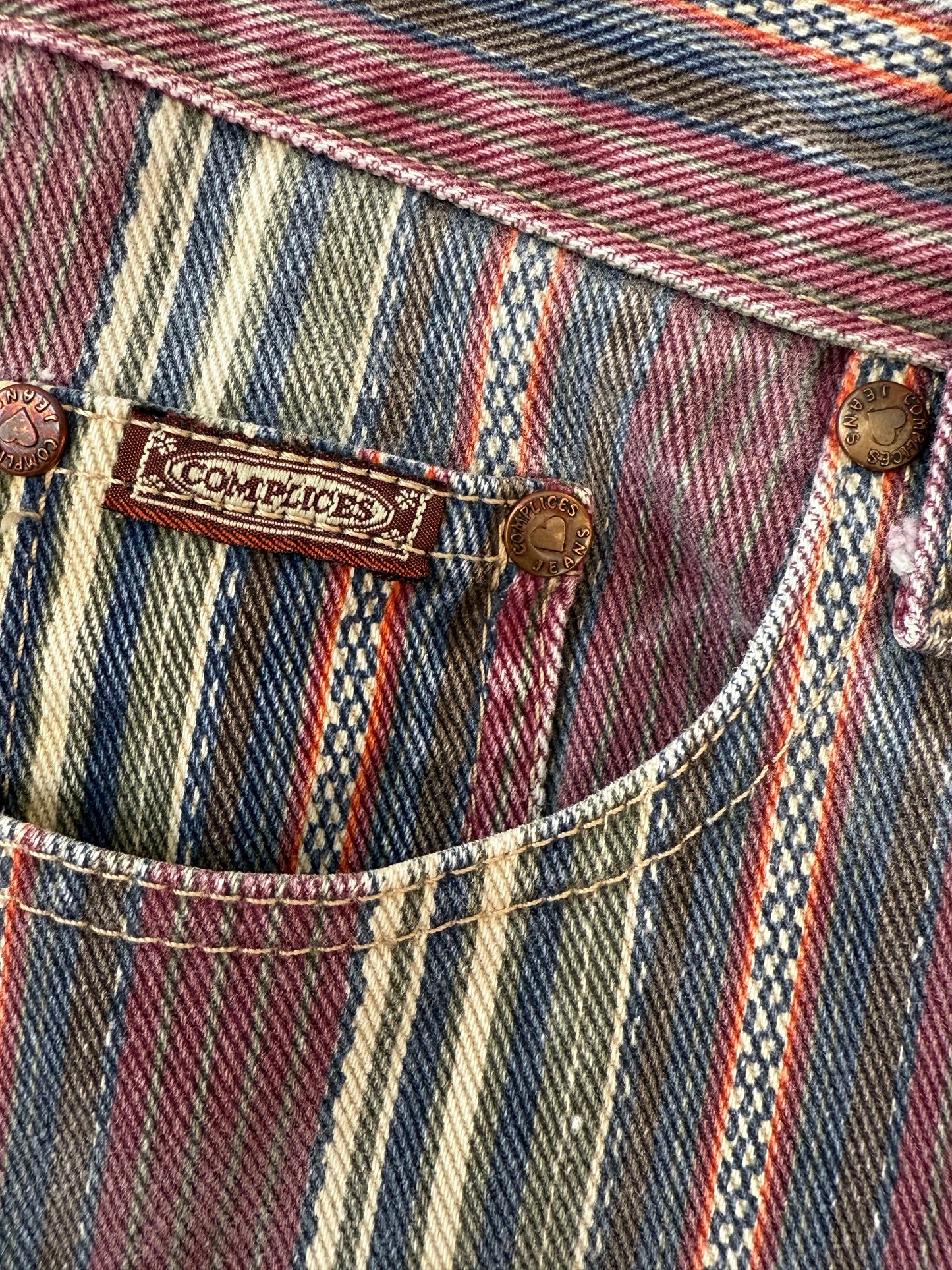 Jeans Complices à rayures vintage coupe droite T.36