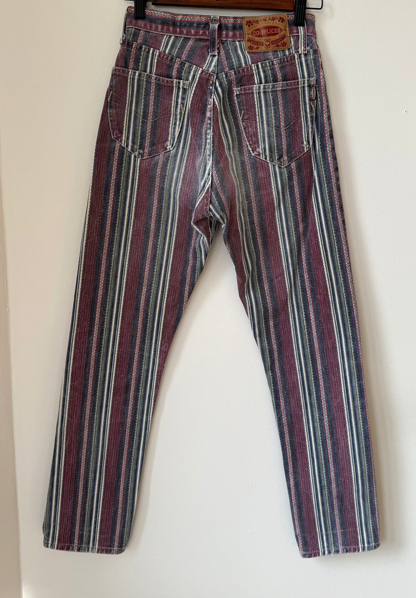 Jeans Complices à rayures vintage coupe droite T.36