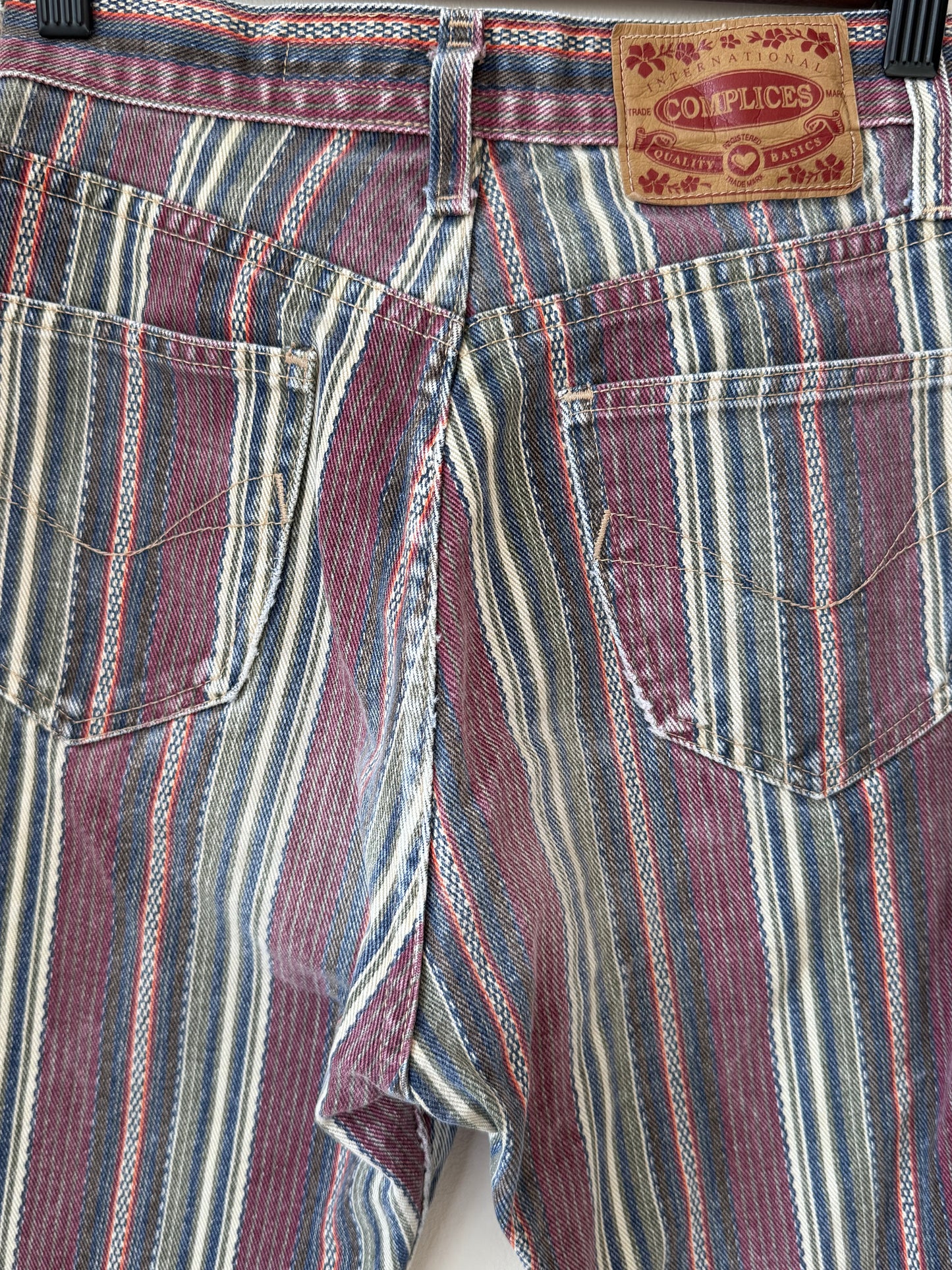 Jeans Complices à rayures vintage coupe droite T.36