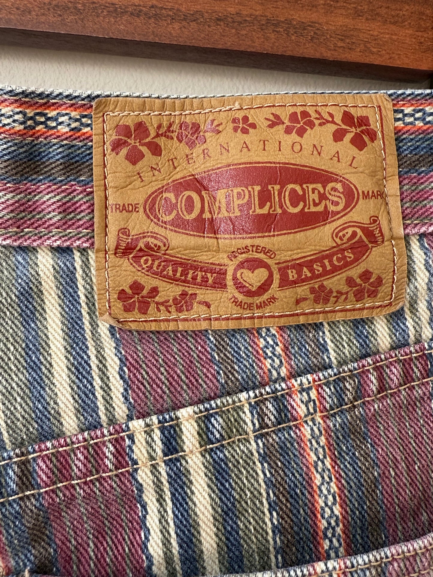 Jeans Complices à rayures vintage coupe droite T.36