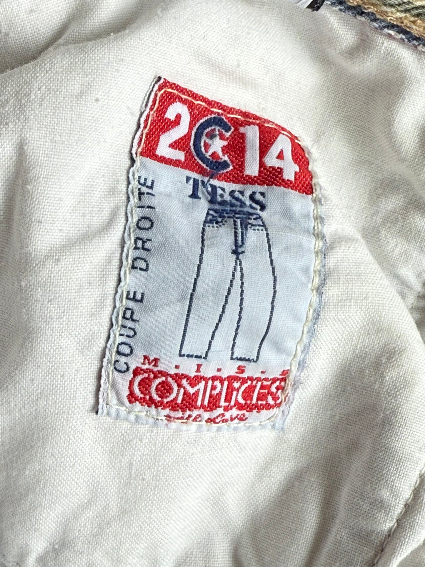 Jeans Complices à rayures vintage coupe droite T.36