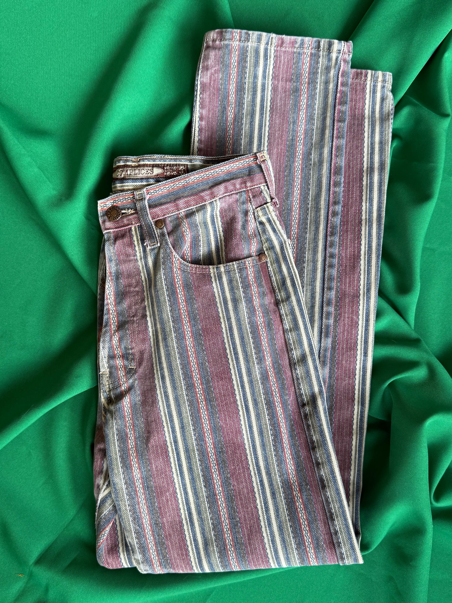 Jeans Complices à rayures vintage coupe droite T.36