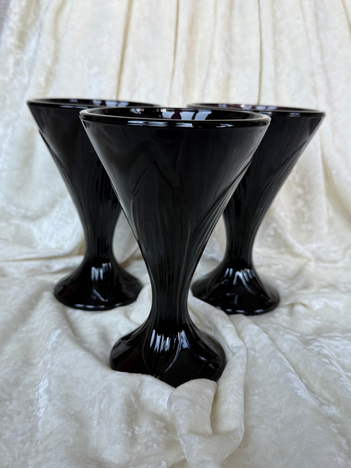 Trois coupes à glace en verre Fidji de La Rochère 20 cl