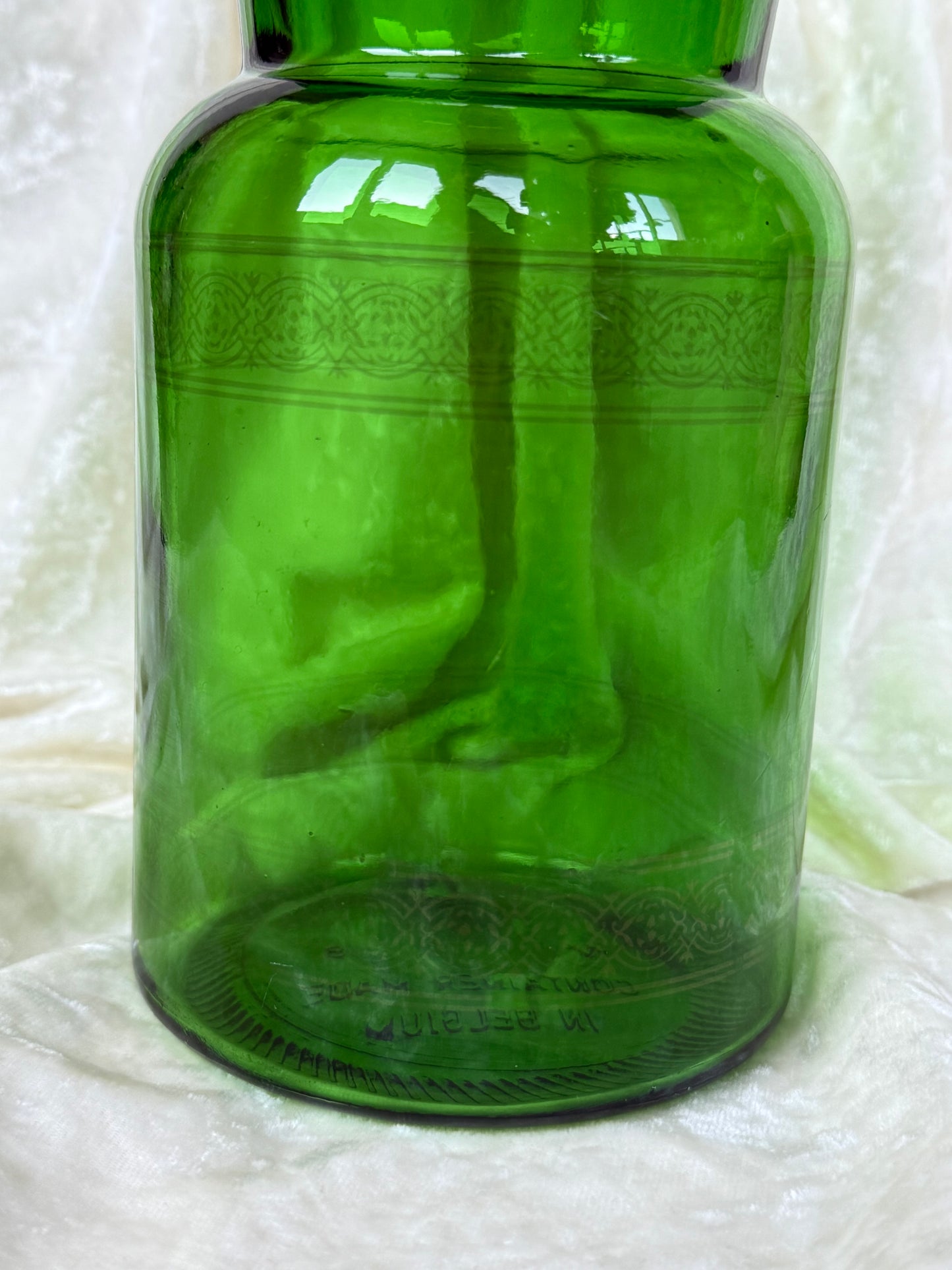 Bocal d’apothicaire vintage en verre Made in Belgium