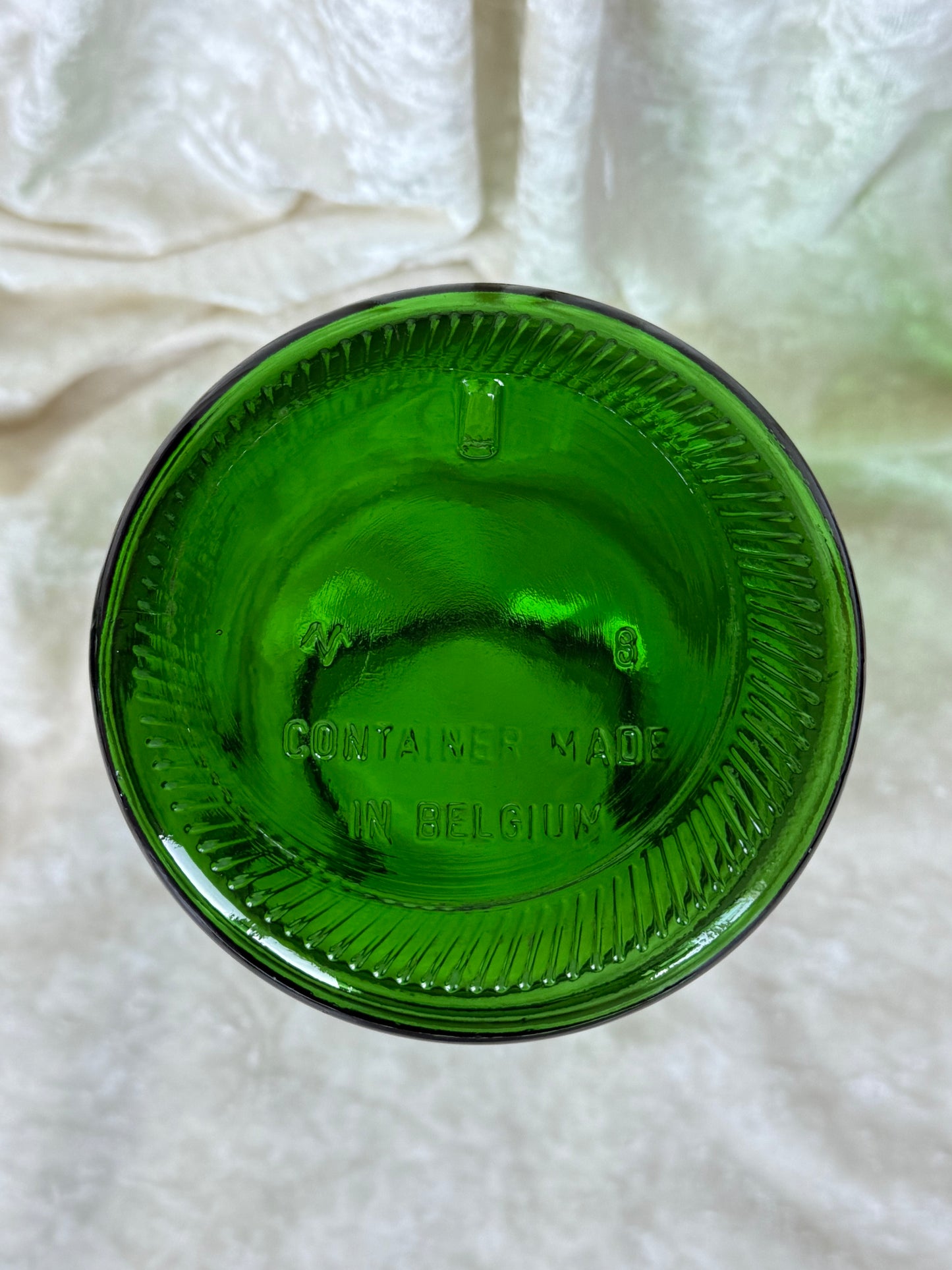 Bocal d’apothicaire vintage en verre Made in Belgium