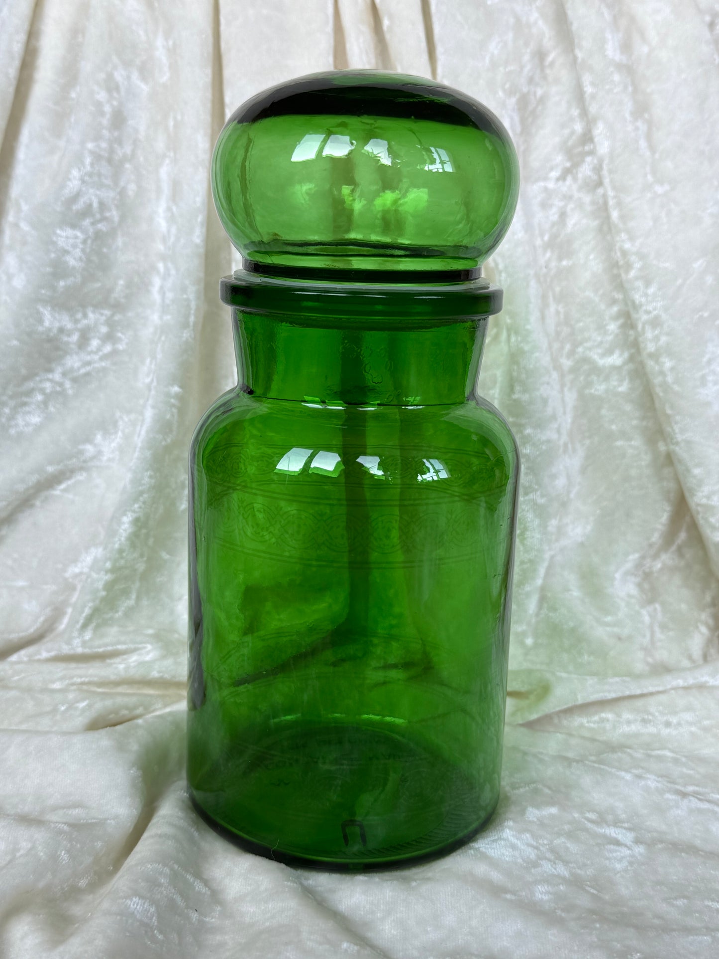Bocal d’apothicaire vintage en verre Made in Belgium