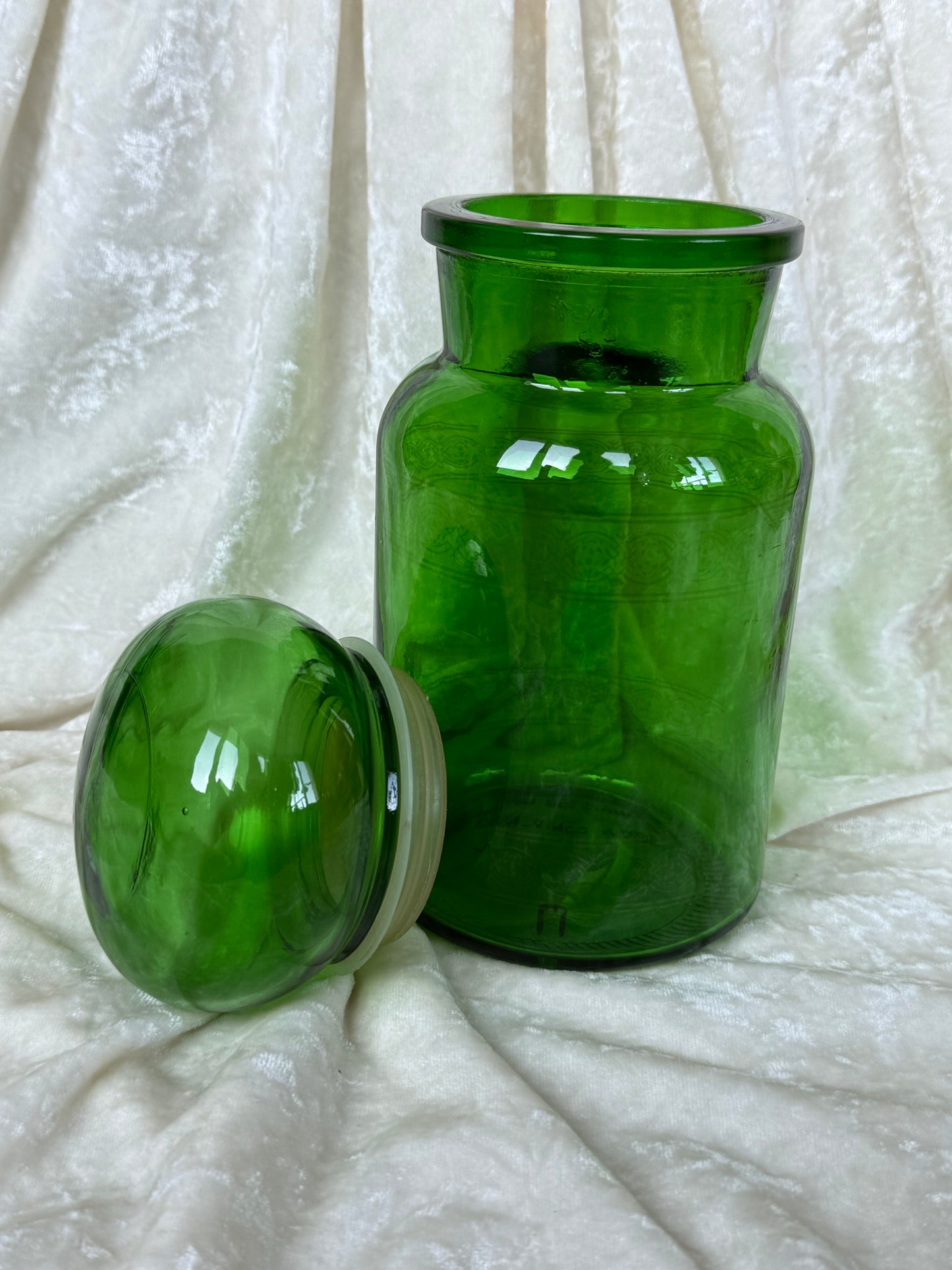 Bocal d’apothicaire vintage en verre Made in Belgium