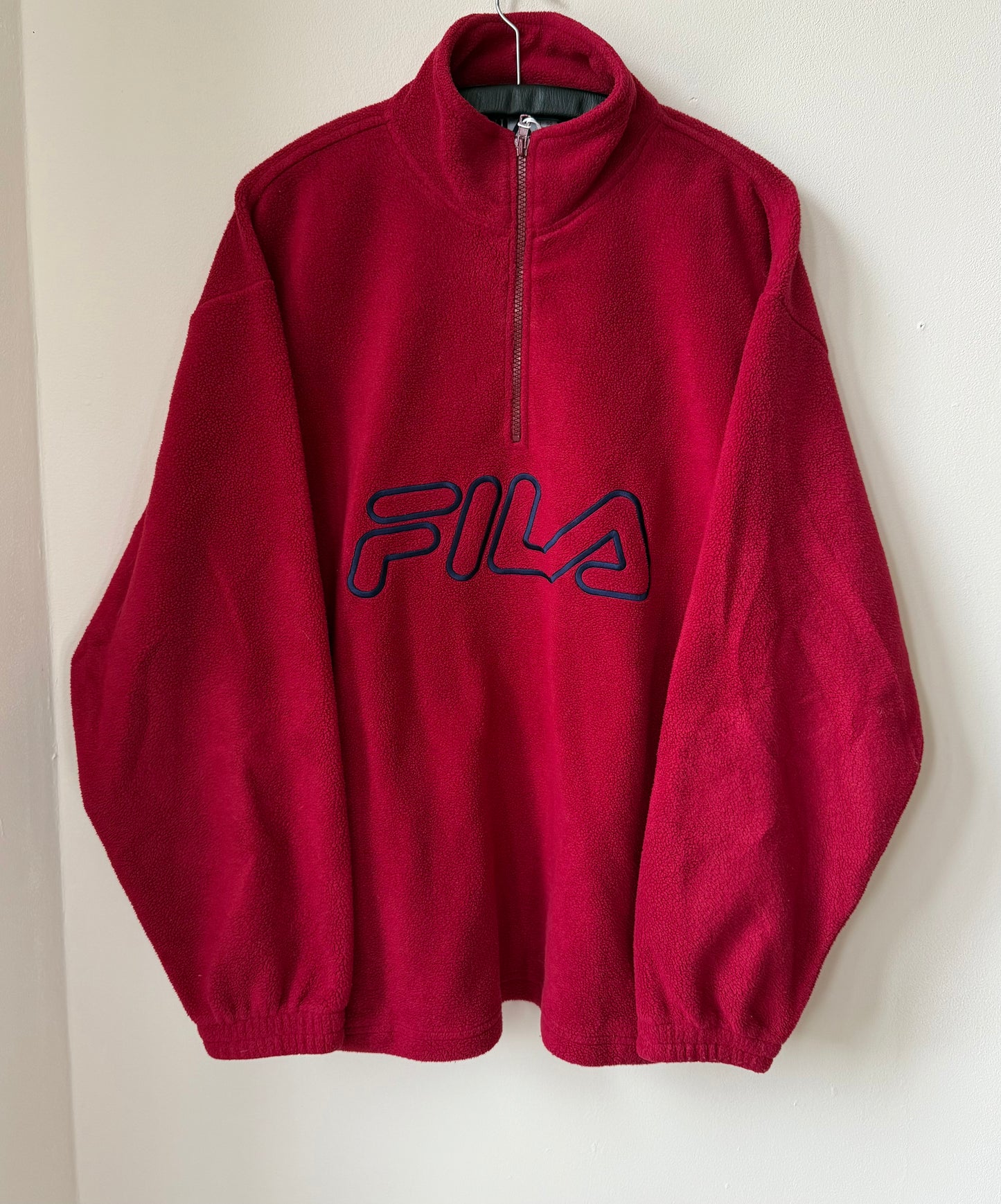 Pull polaire rouge Fila T.42