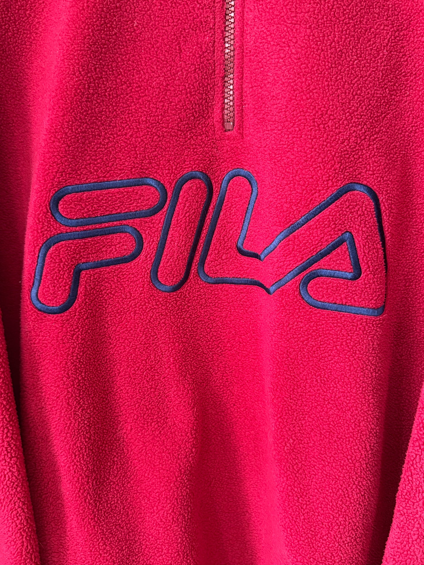Pull polaire rouge Fila T.42