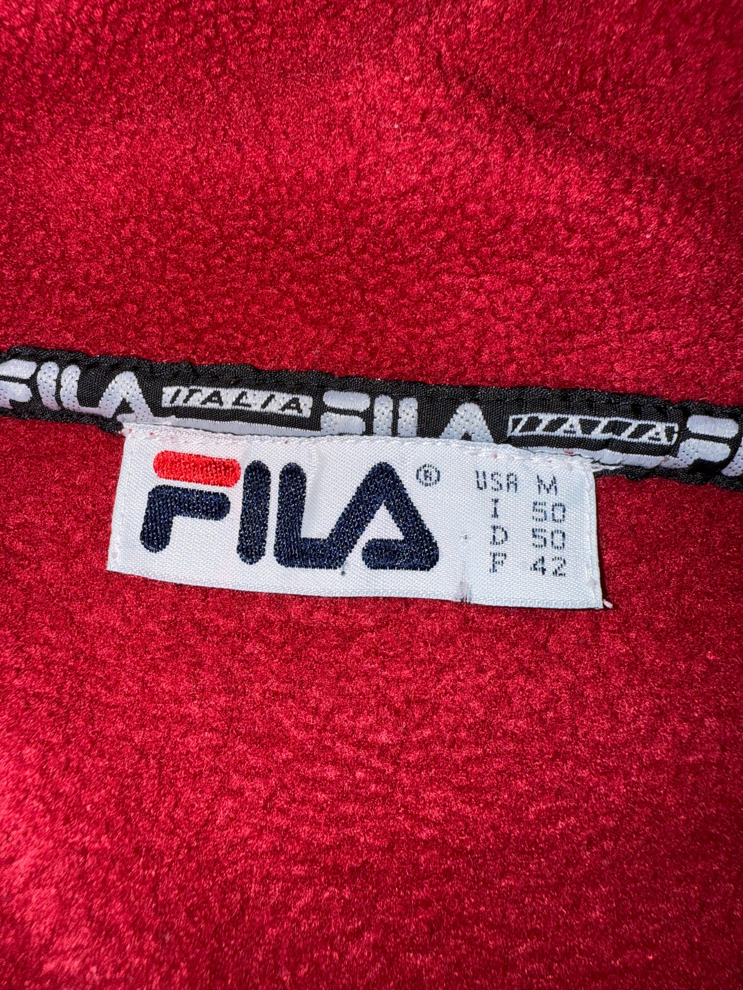 Pull polaire rouge Fila T.42