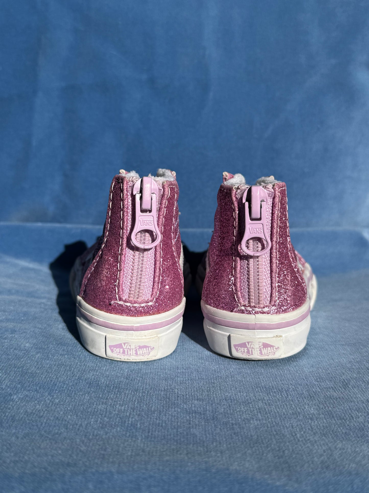 Vans roses à paillettes enfant T.19