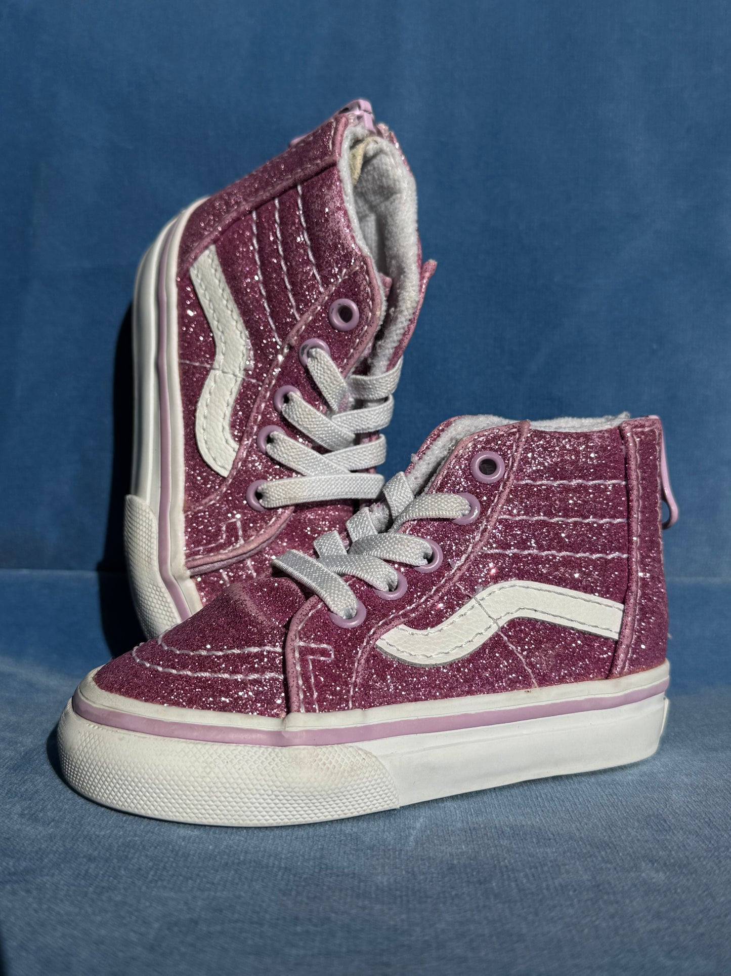 Vans roses à paillettes enfant T.19