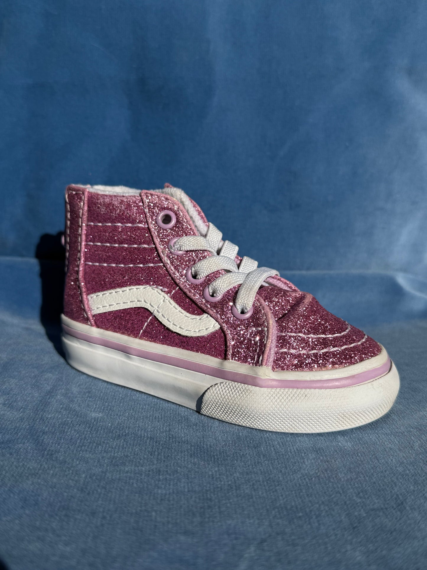 Vans roses à paillettes enfant T.19