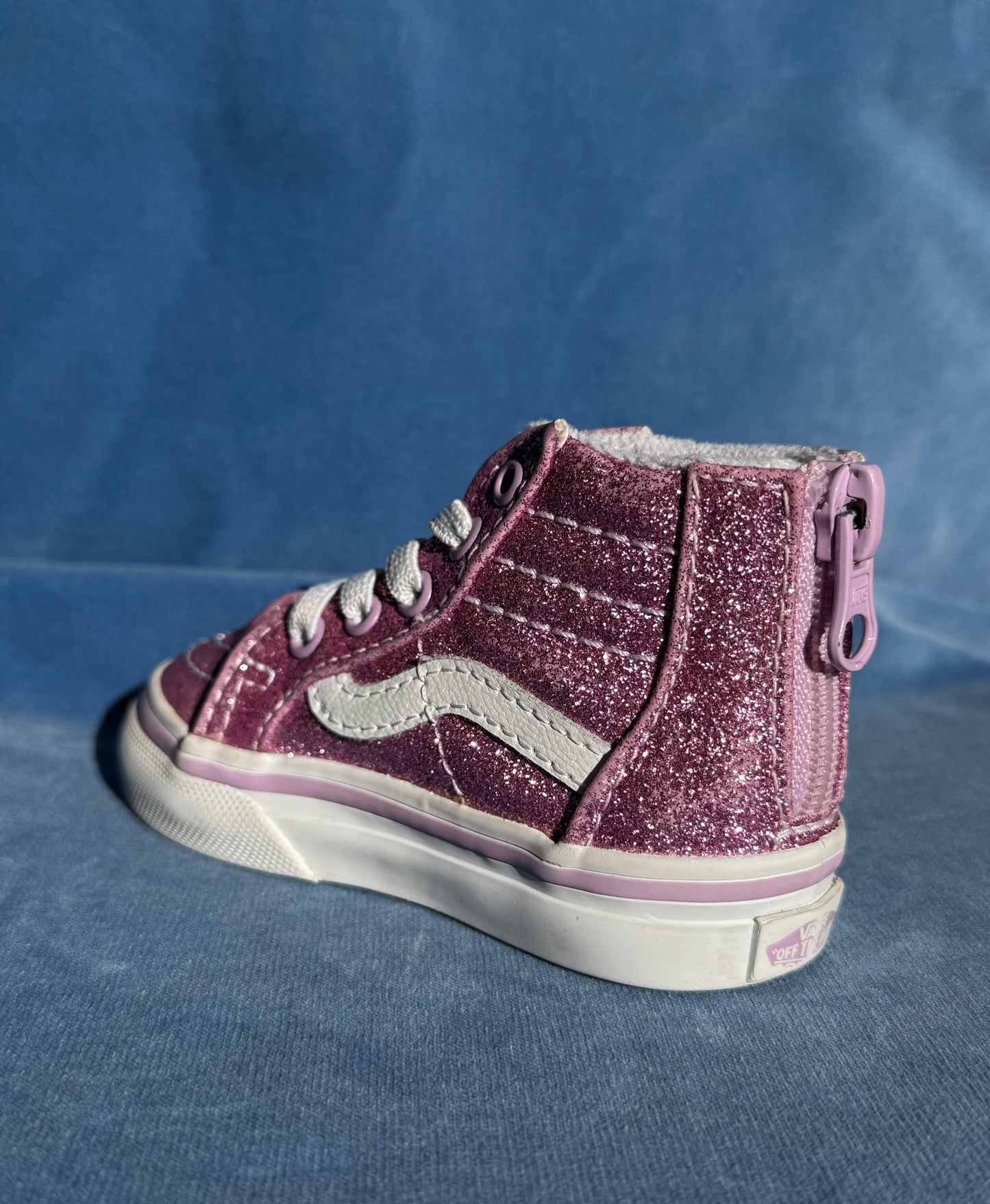 Vans roses à paillettes enfant T.19