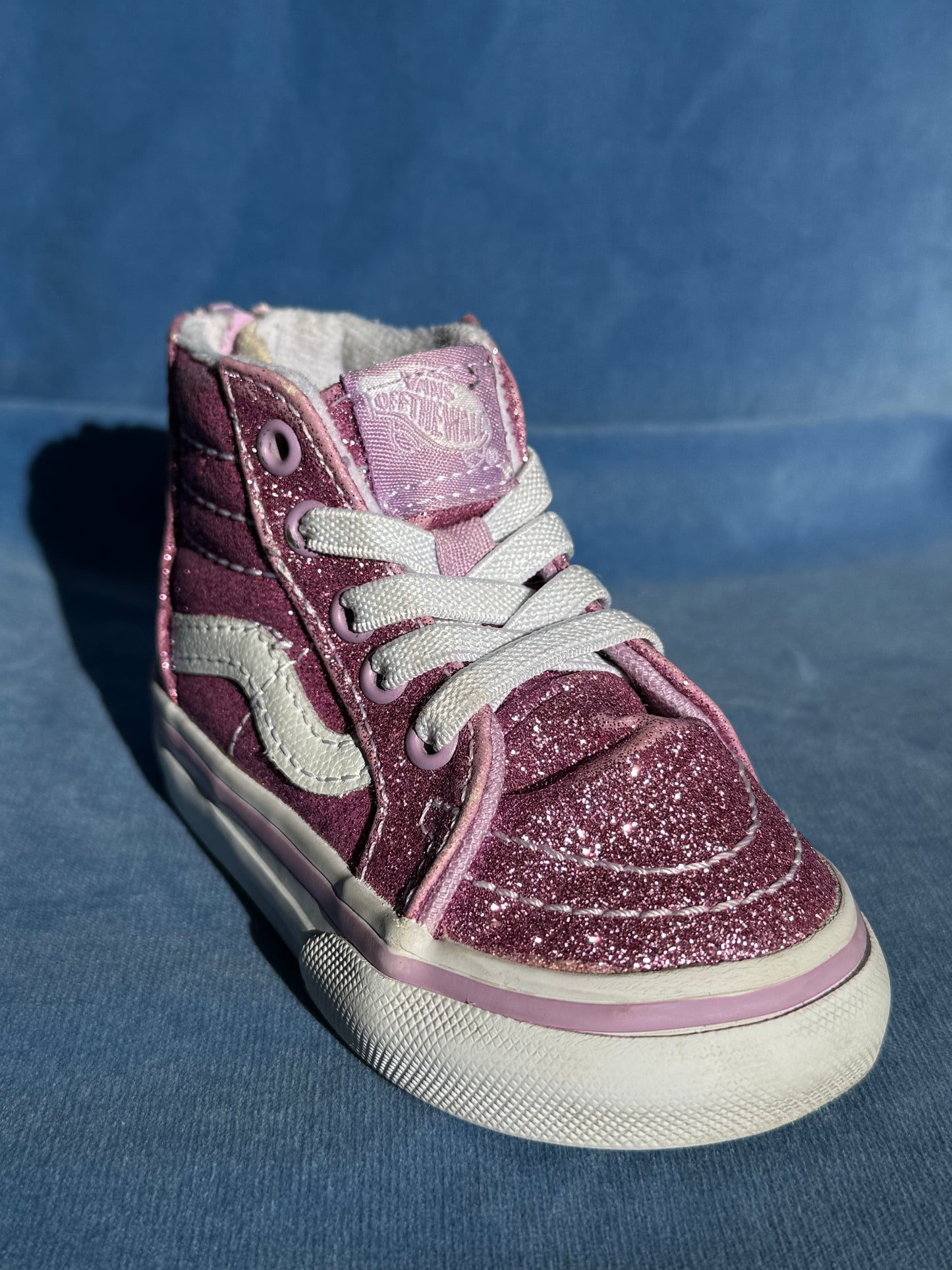Vans roses à paillettes enfant T.19