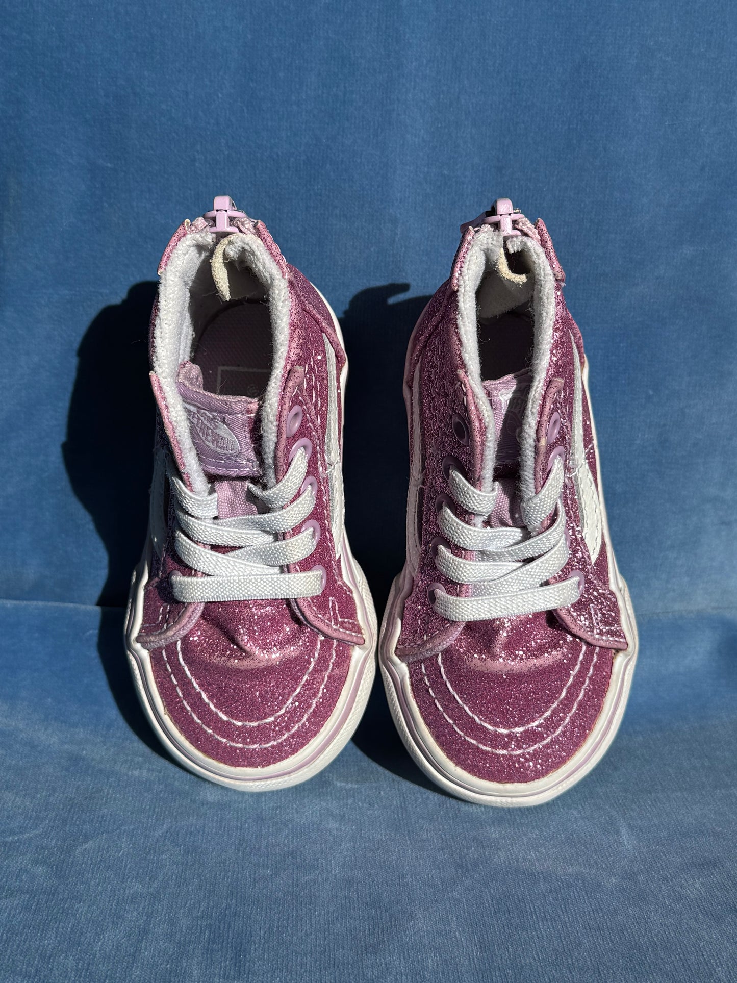 Vans roses à paillettes enfant T.19
