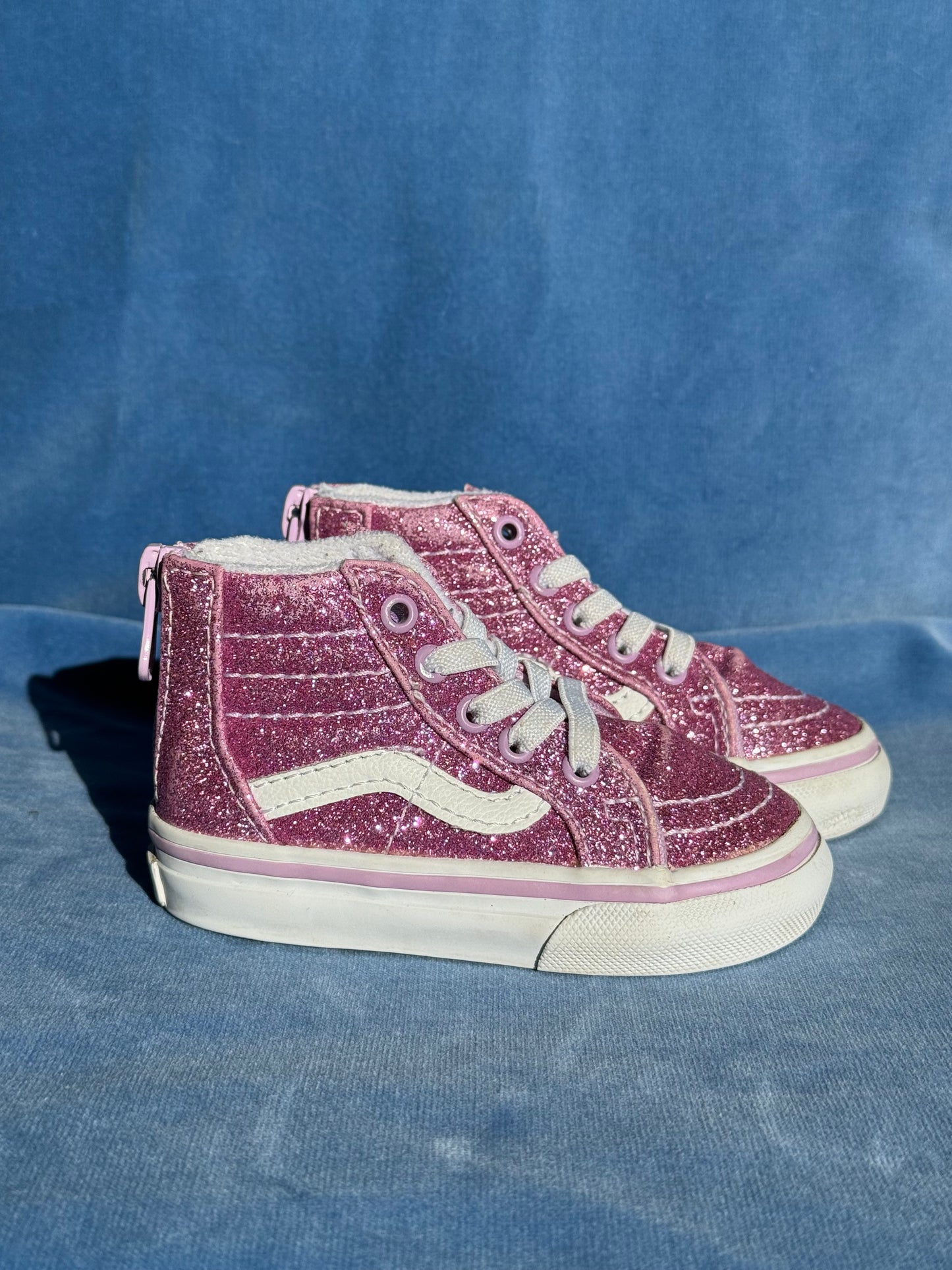 Vans roses à paillettes enfant T.19