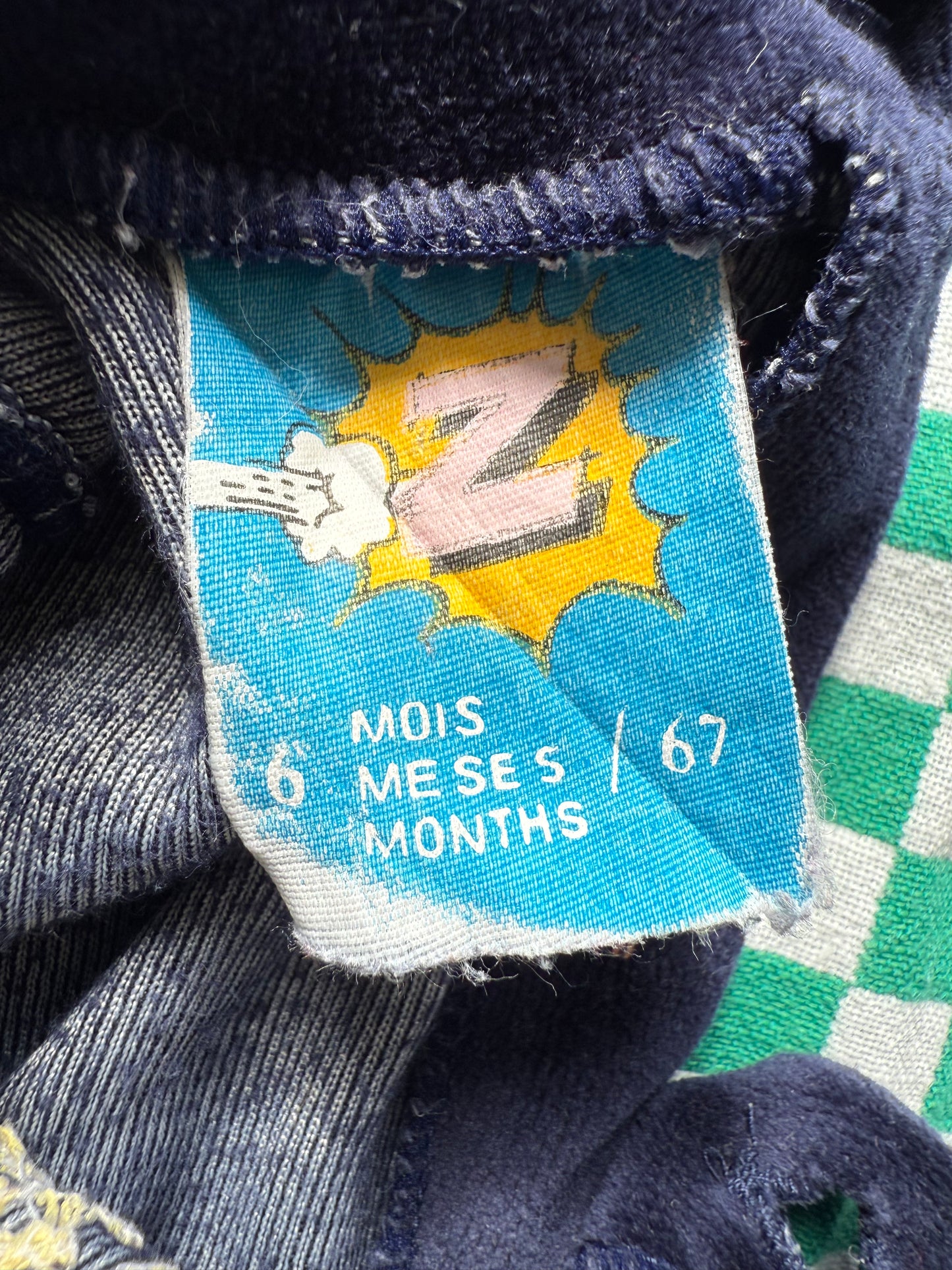 Pyjamas vintage une pièce marque Z T.6 mois