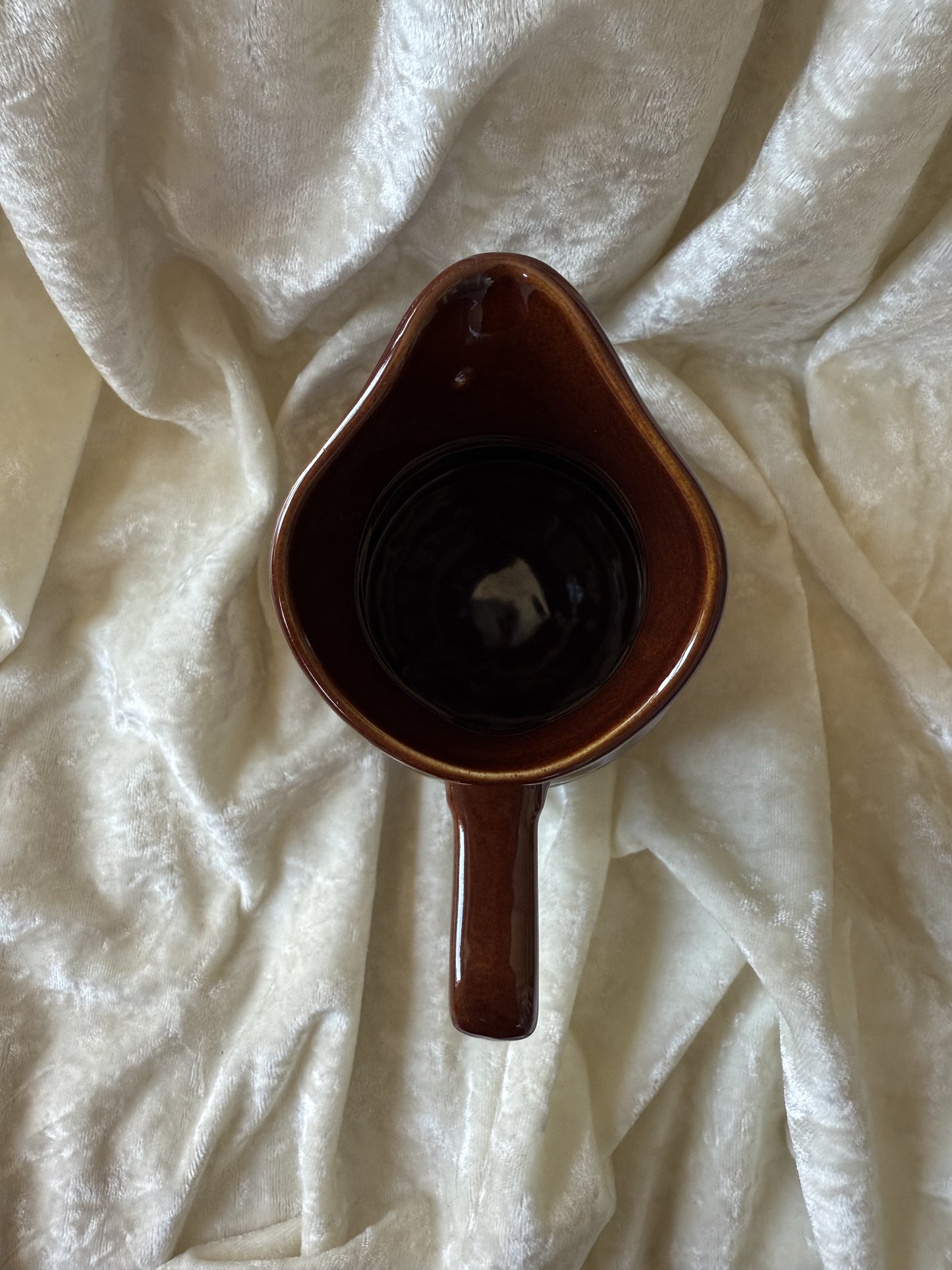 Pot à crème / lait / sauce en céramique en forme de tonneau 33cl