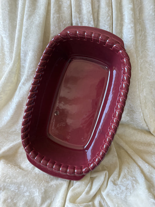 Plat à four en céramique torsadé sur les côtés BCI France