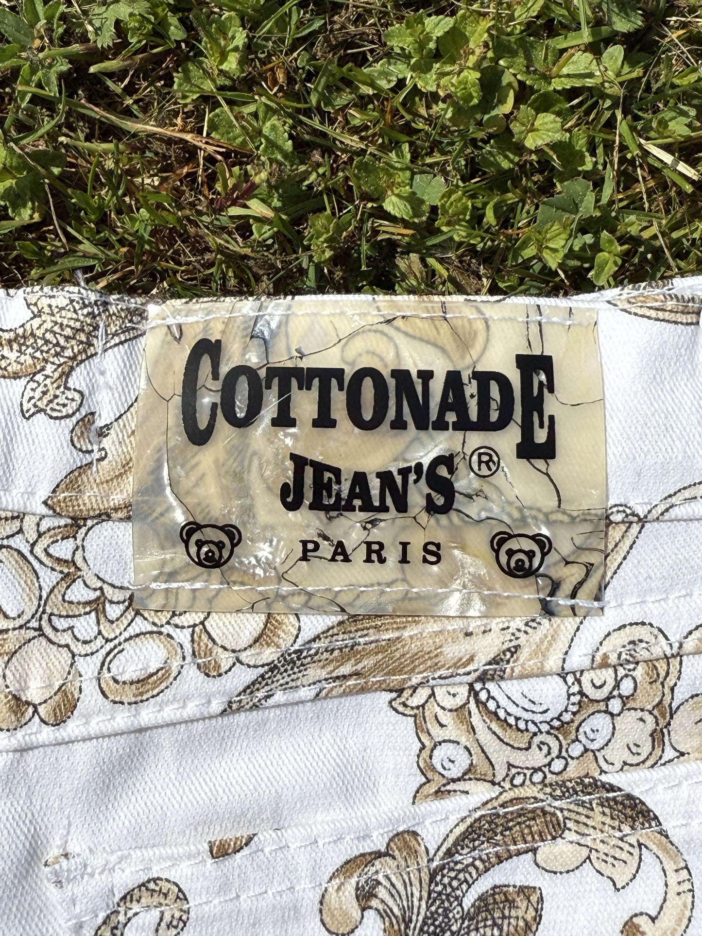 Jeans Cottonade Paris imprimés anges T.42