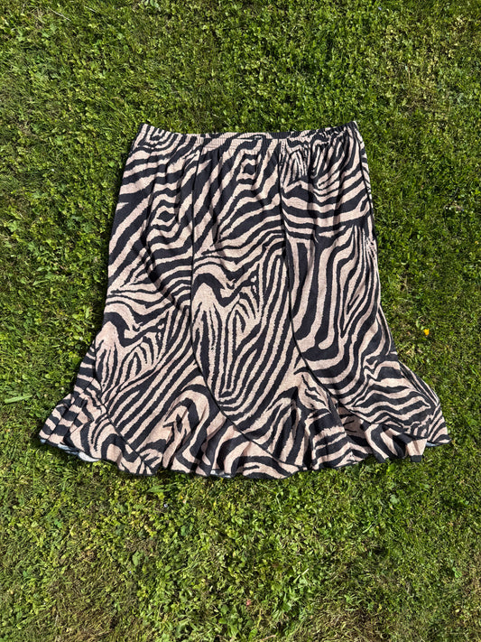 Jupe motif zèbre T.50