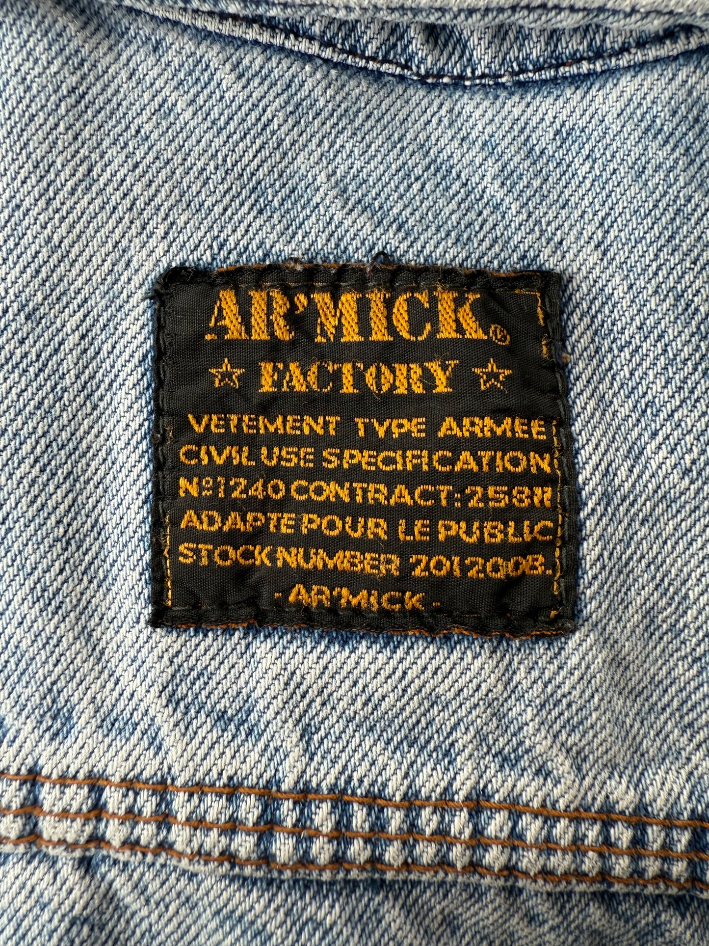 Veste en jeans claire AR'MICK vintage T.6 ans