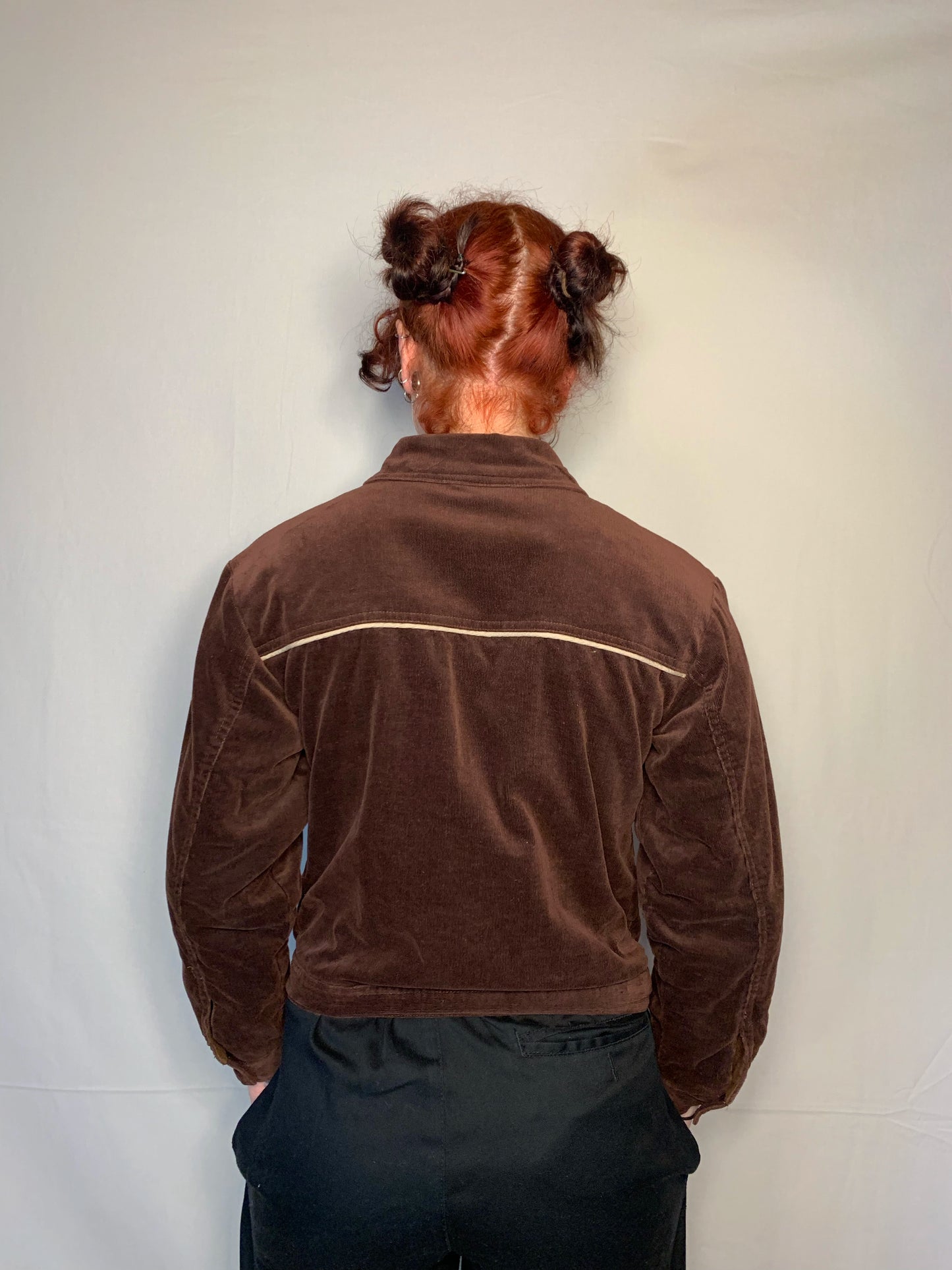 Veste en velours brun T.XXS