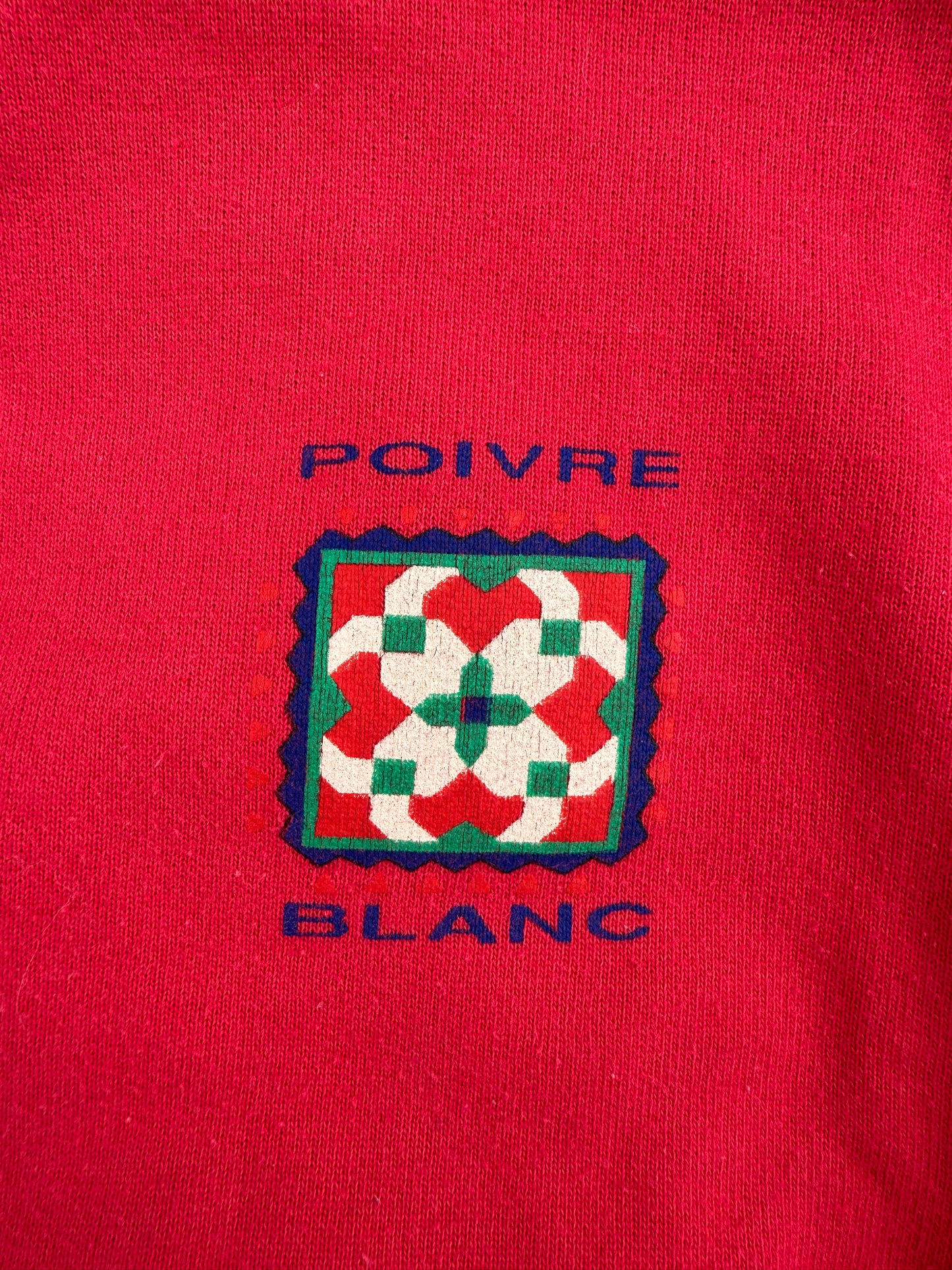 Pull Poivre Blanc vintage avec gros motif dans le dos T.S
