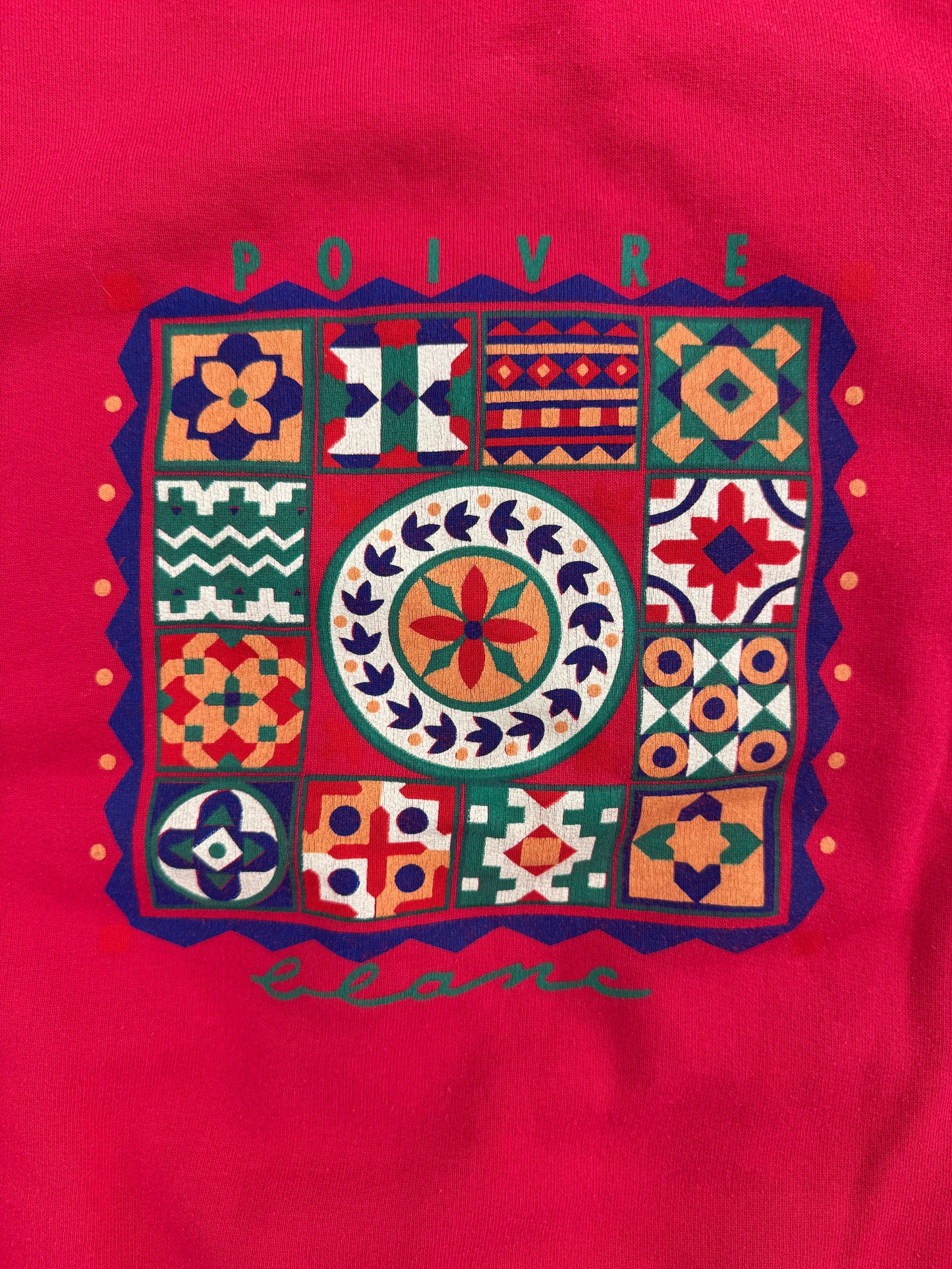 Pull Poivre Blanc vintage avec gros motif dans le dos T.S