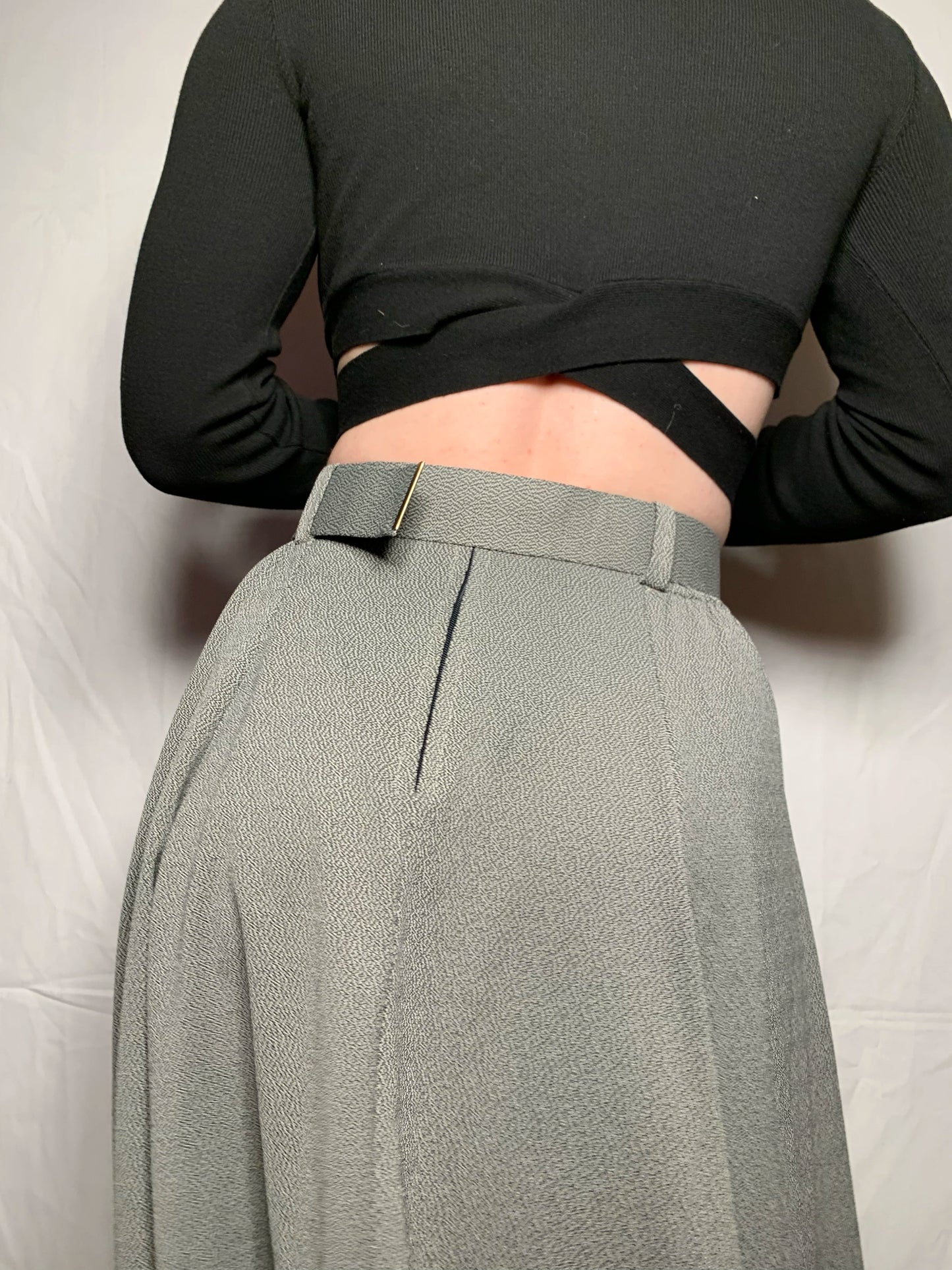 Jupe longue grise boutons T.34