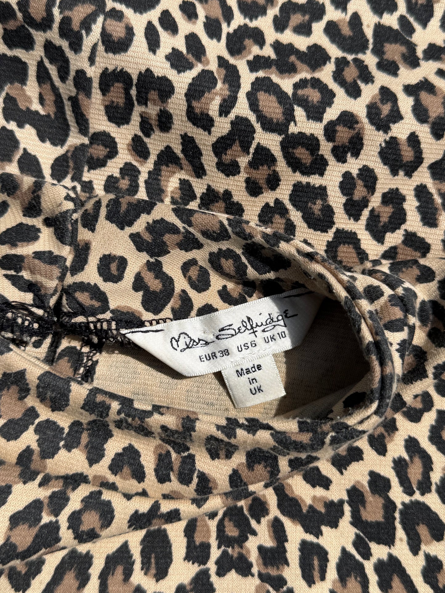 Robe léopard à manches longues Miss Selfridge T.S/M