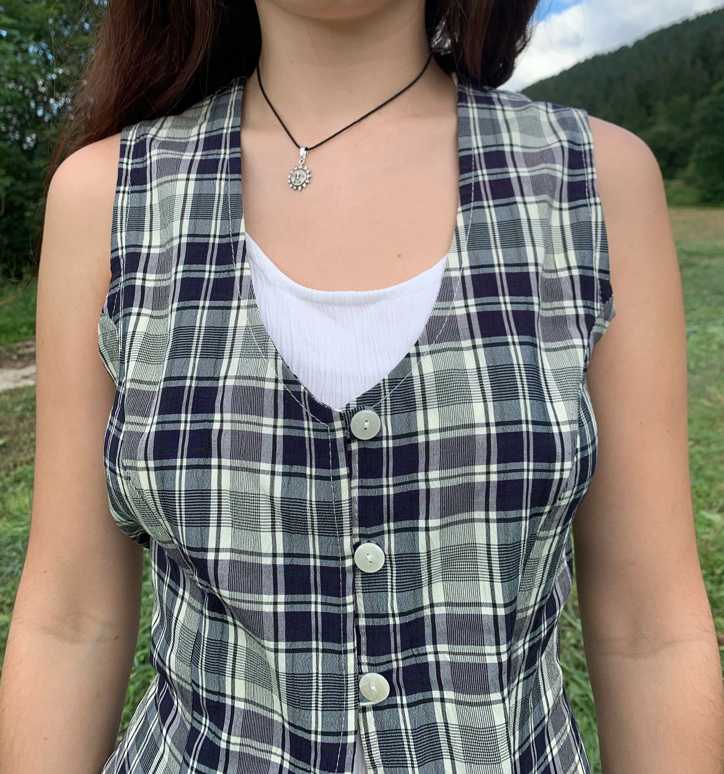 Robe à carreaux vintage T.1 (M)