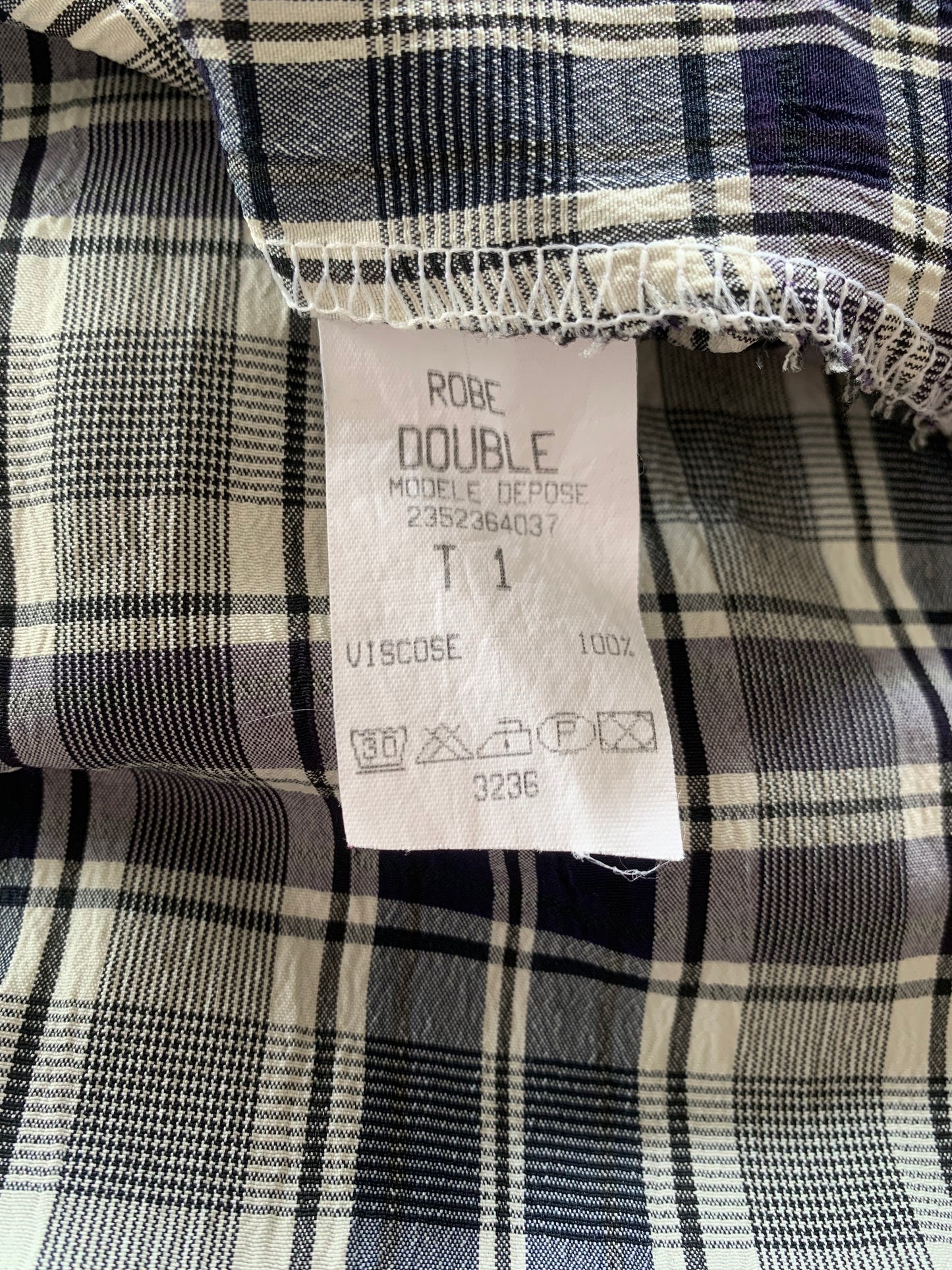 Robe à carreaux vintage T.1 (M)