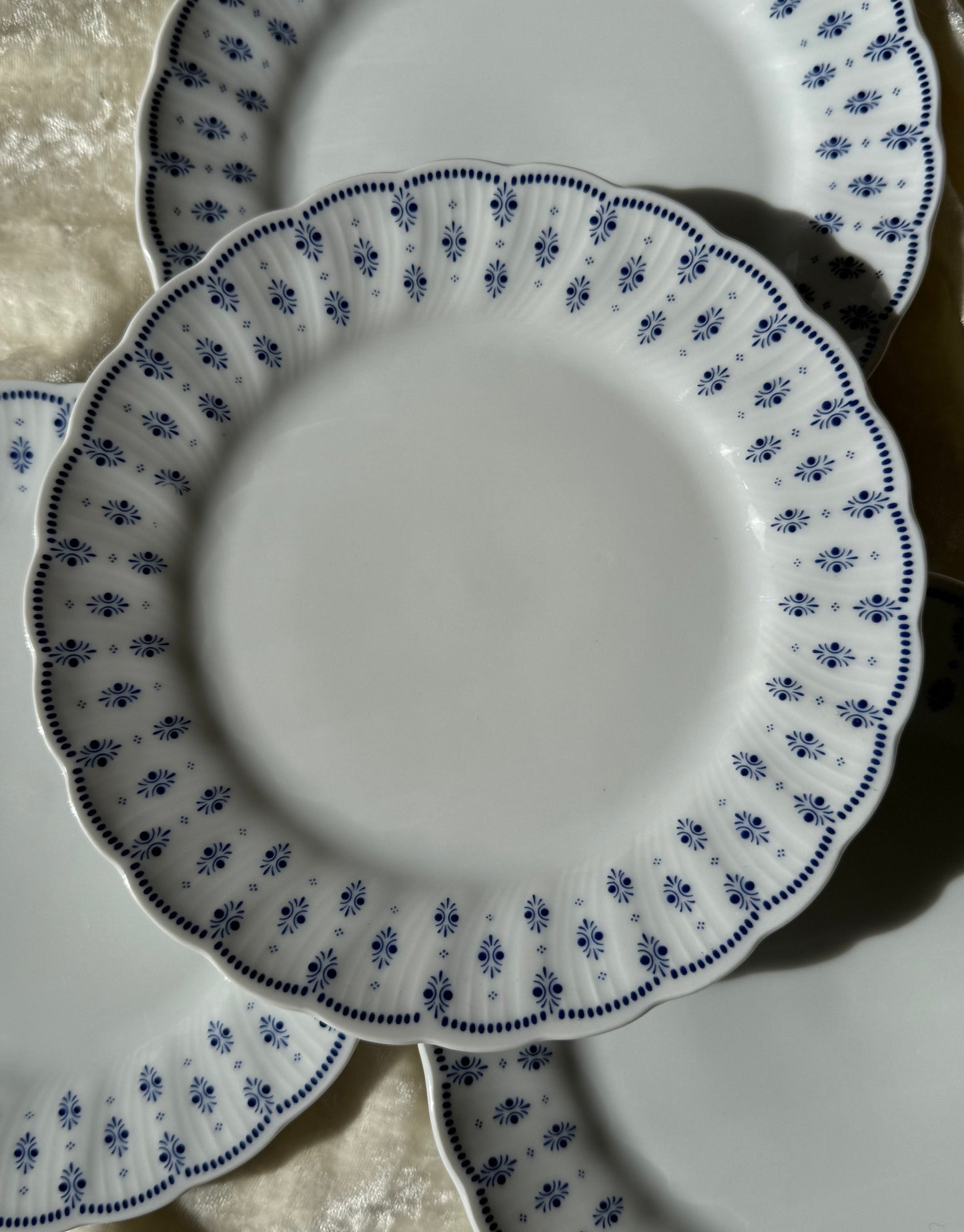 Quatre assiettes à dessert Winterling Kirchenlamitz Bavaria Echt Kobalt Scharffeuer