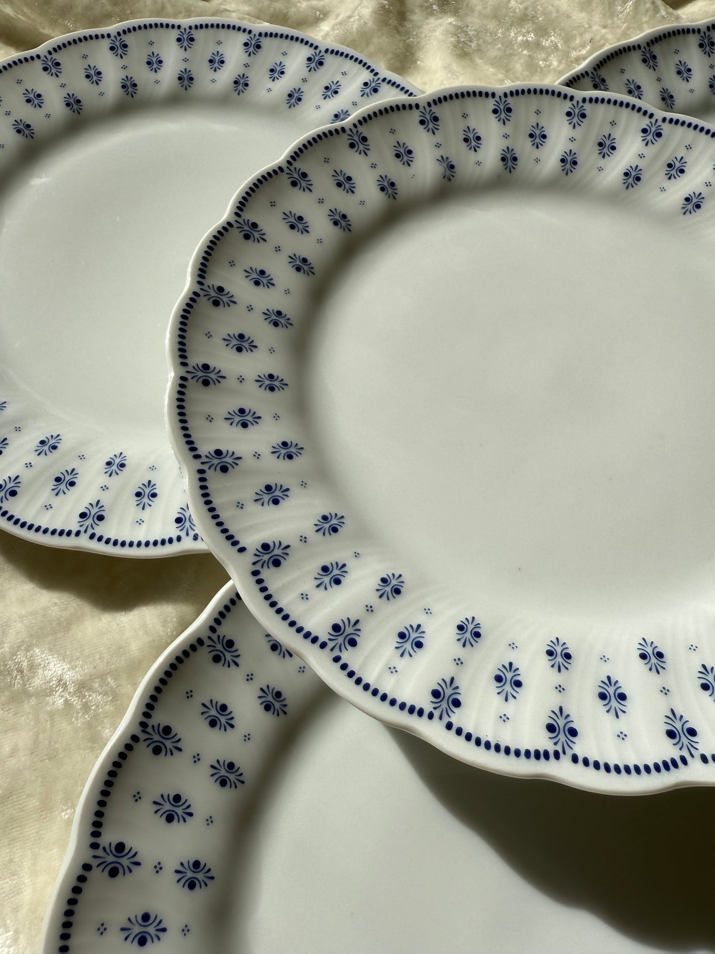 Quatre assiettes à dessert Winterling Kirchenlamitz Bavaria Echt Kobalt Scharffeuer