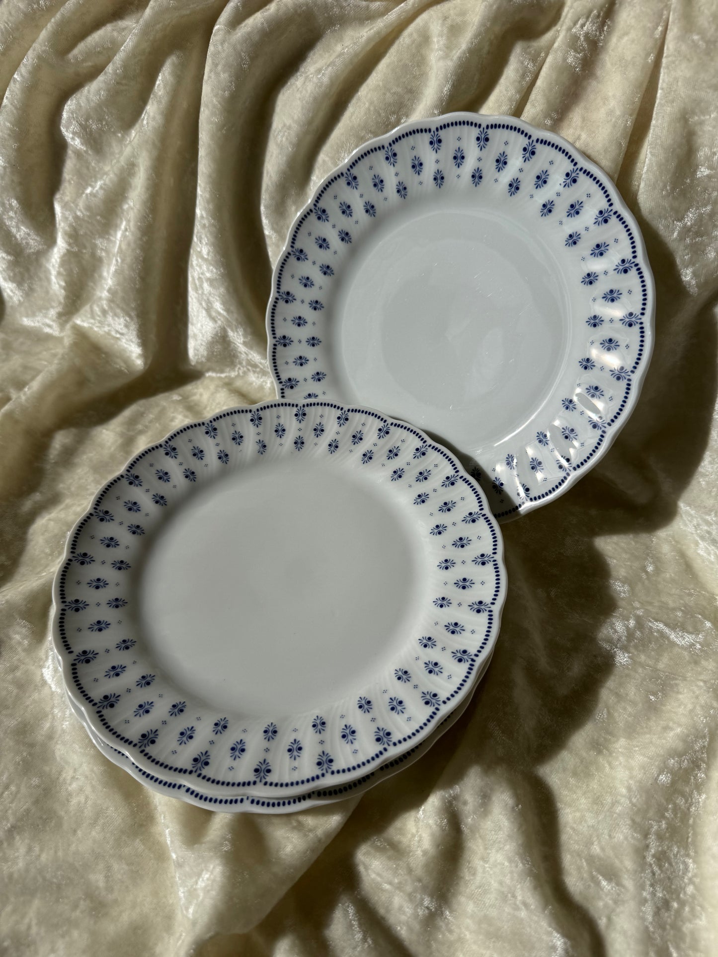 Quatre assiettes à dessert Winterling Kirchenlamitz Bavaria Echt Kobalt Scharffeuer