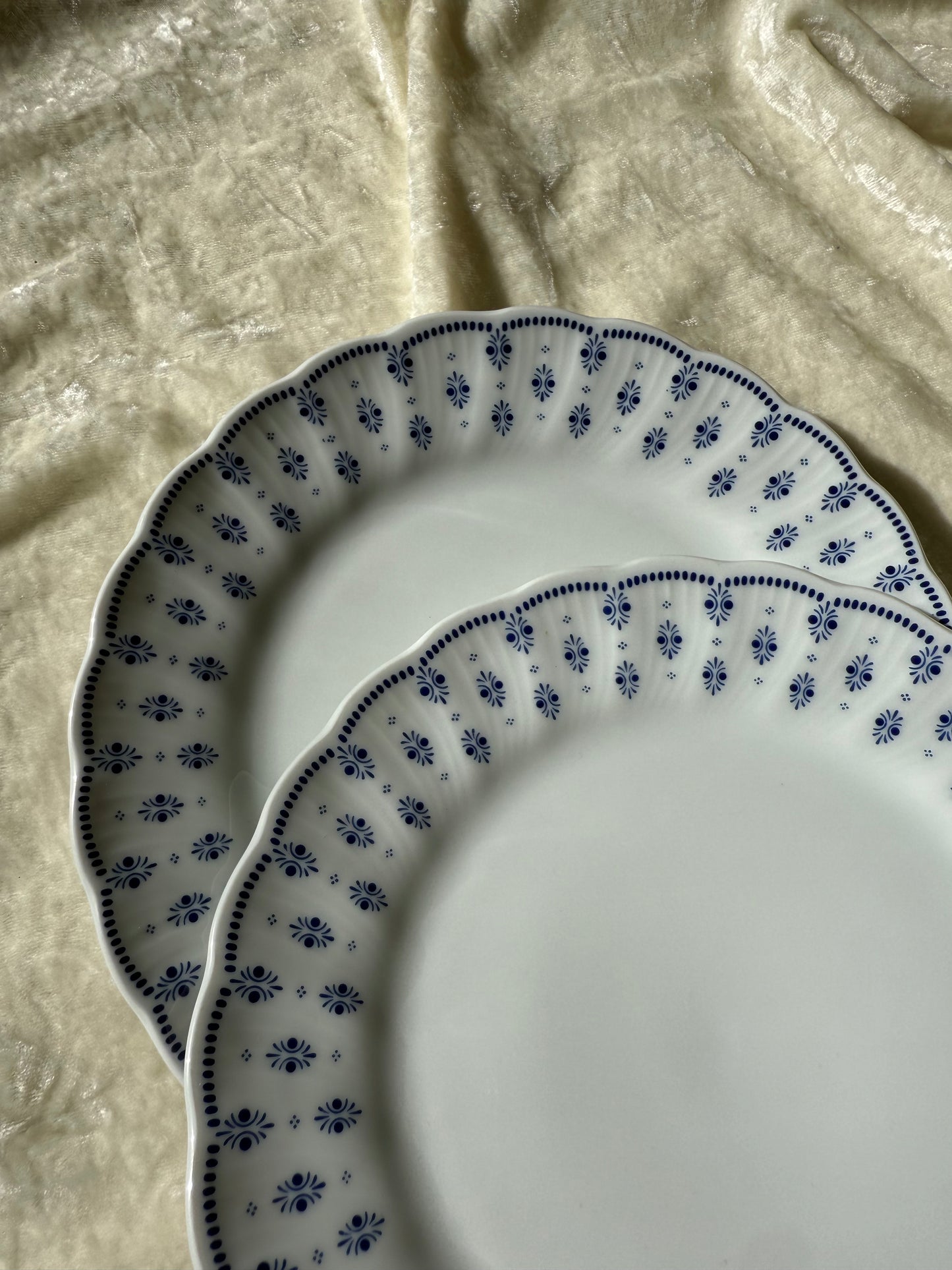 Quatre assiettes à dessert Winterling Kirchenlamitz Bavaria Echt Kobalt Scharffeuer