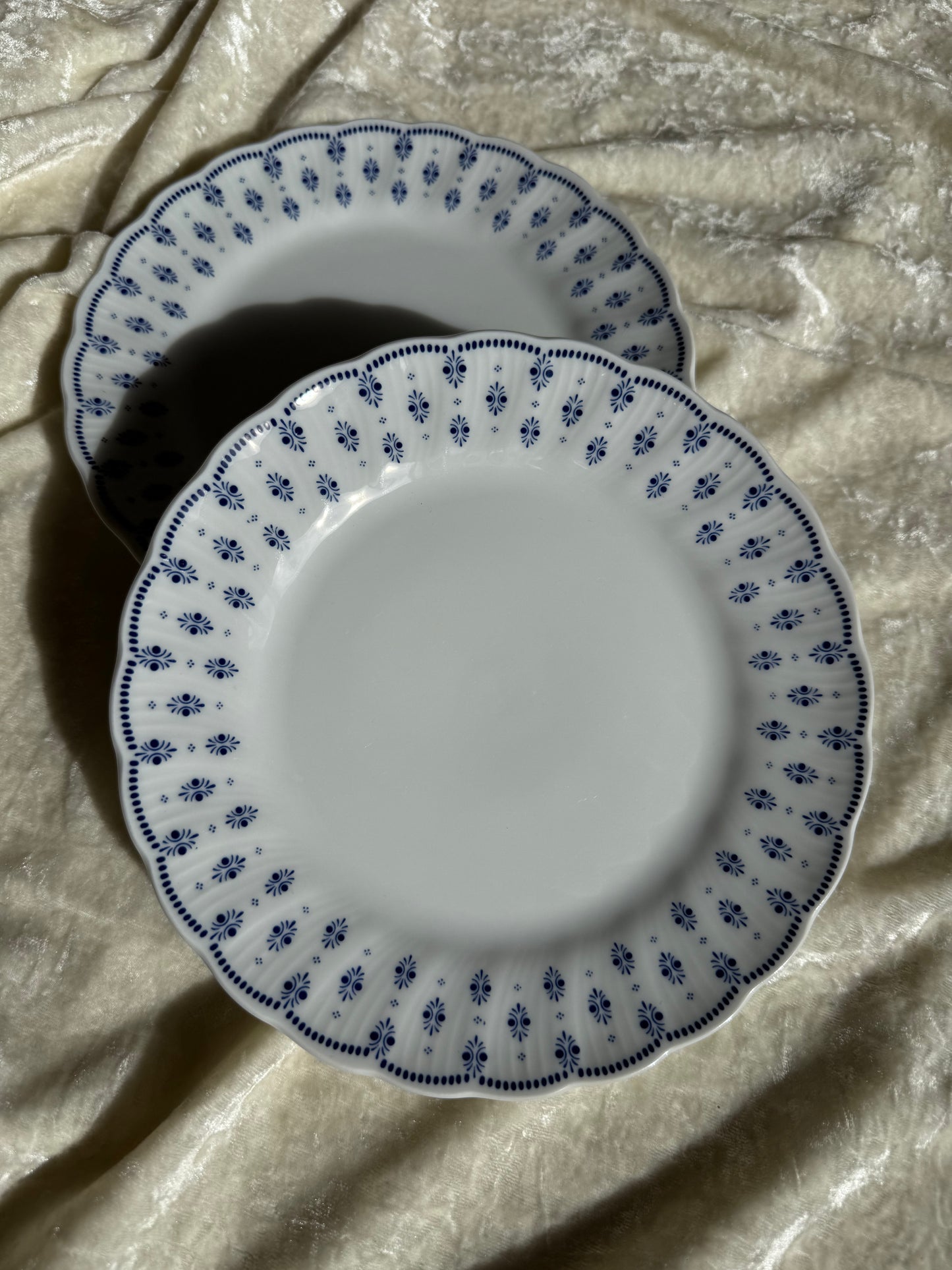 Quatre assiettes à dessert Winterling Kirchenlamitz Bavaria Echt Kobalt Scharffeuer