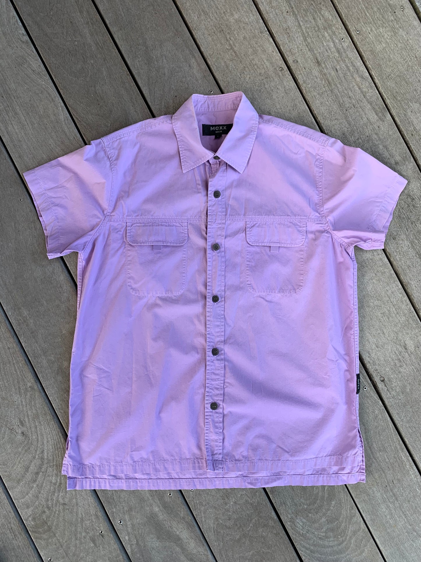Chemise violette à manches courtes T.S