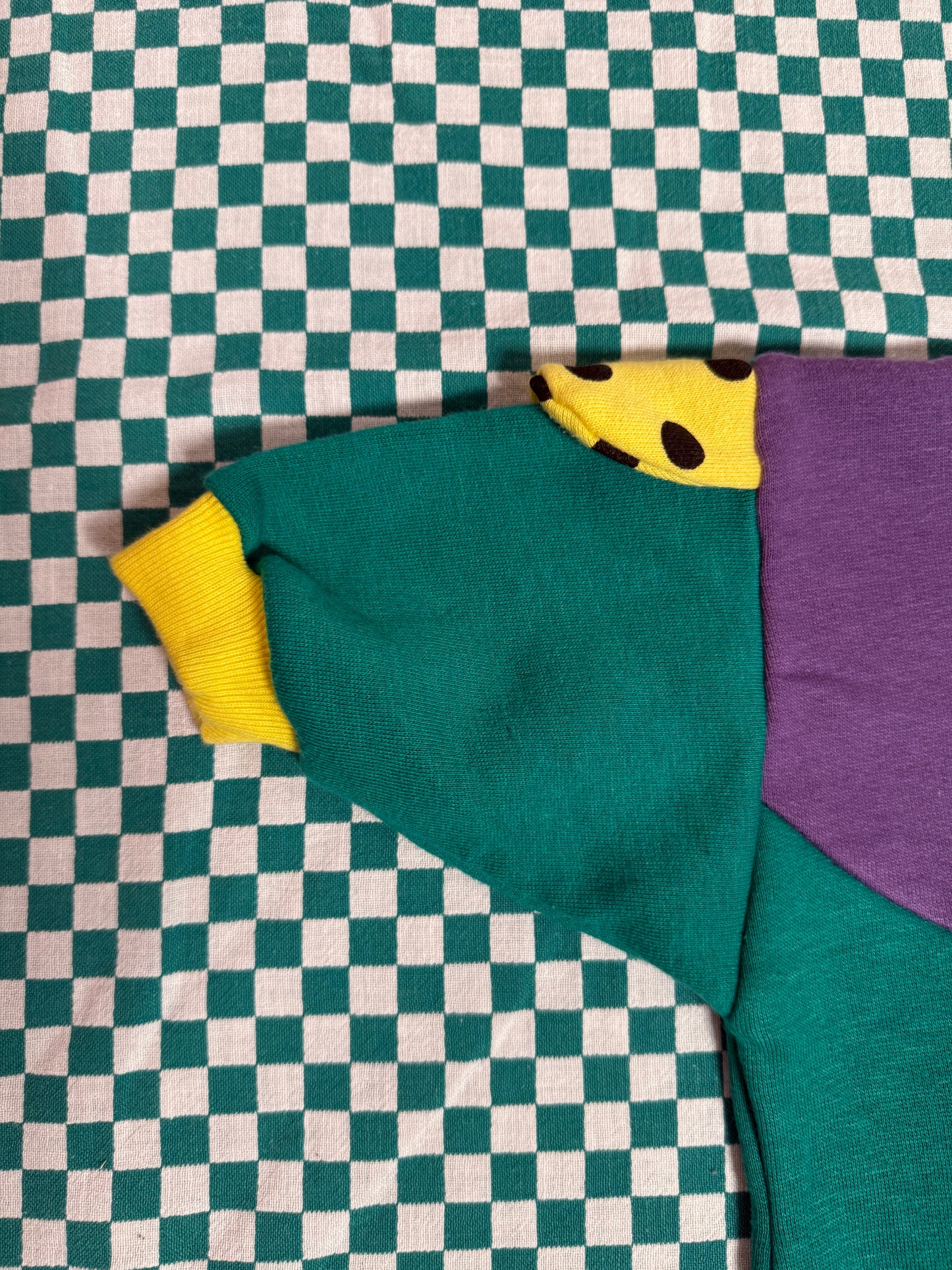 Pyjama vintage vert violet jaune T.3-6mois