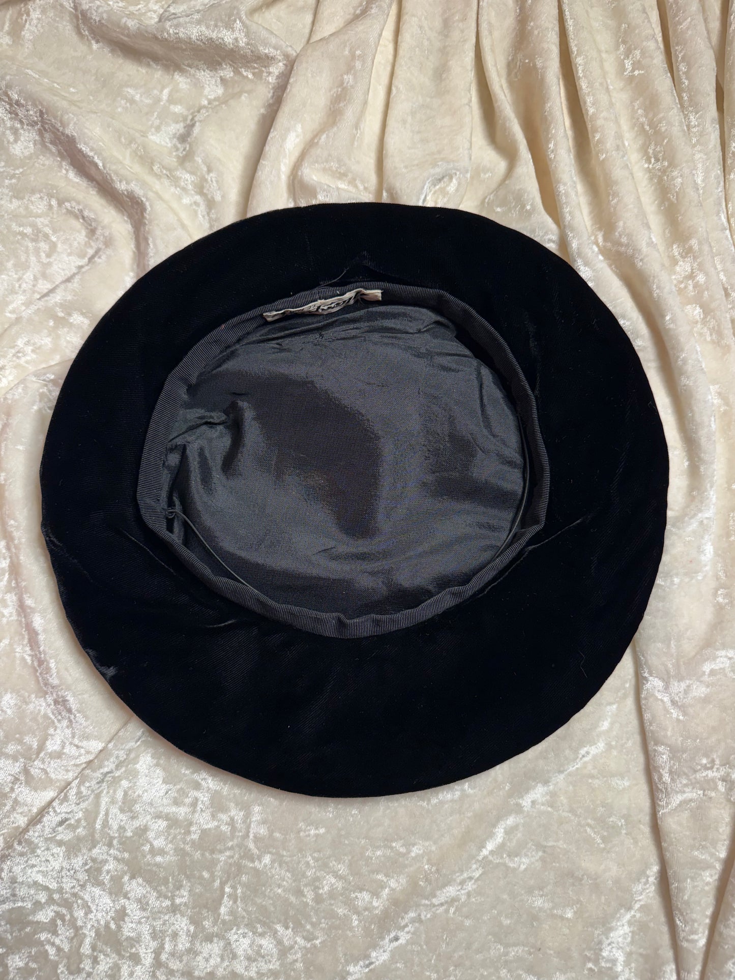 Béret en velours vintage Marquez Le Havre tour de tête 54 cm