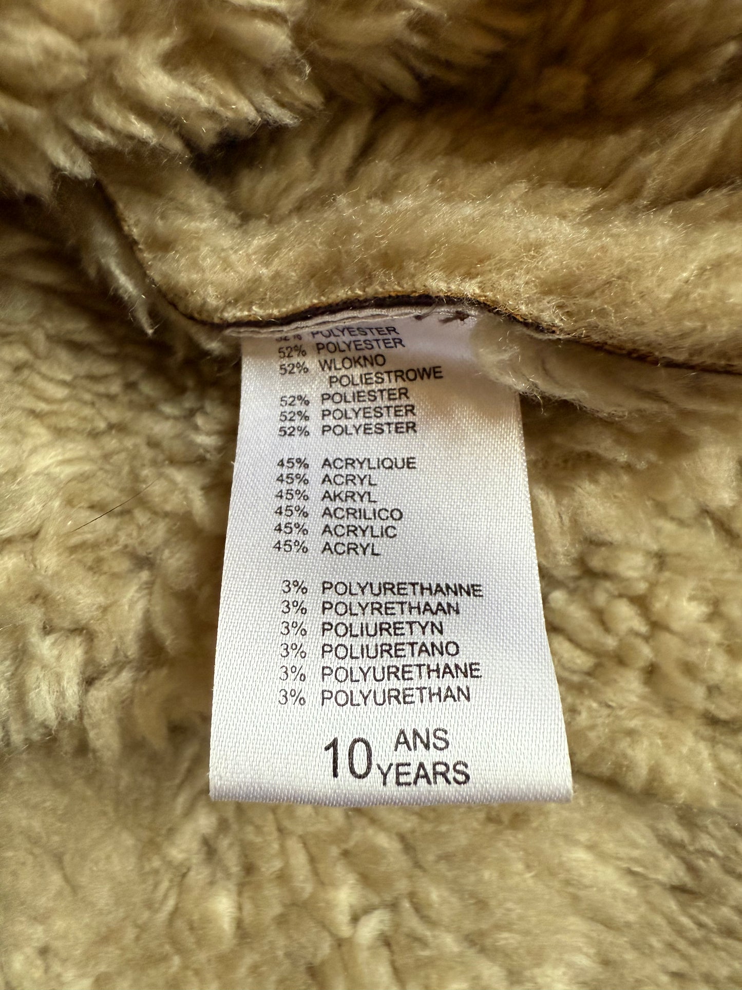 Veste enfant imitation daim Sidewalk T.10 ans