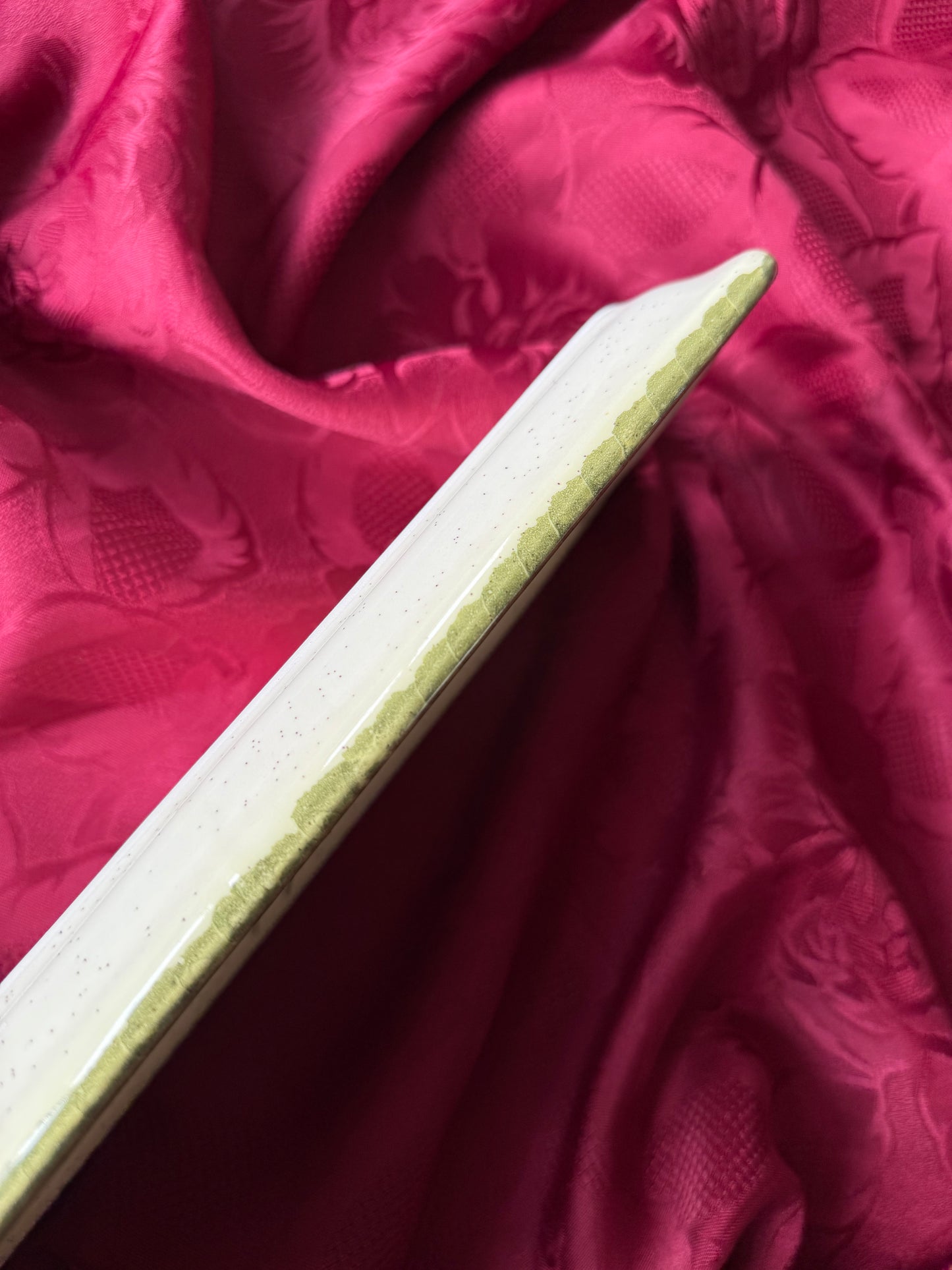 Plat à cake rectangulaire en céramique Atelier Branchard peintures fleurs