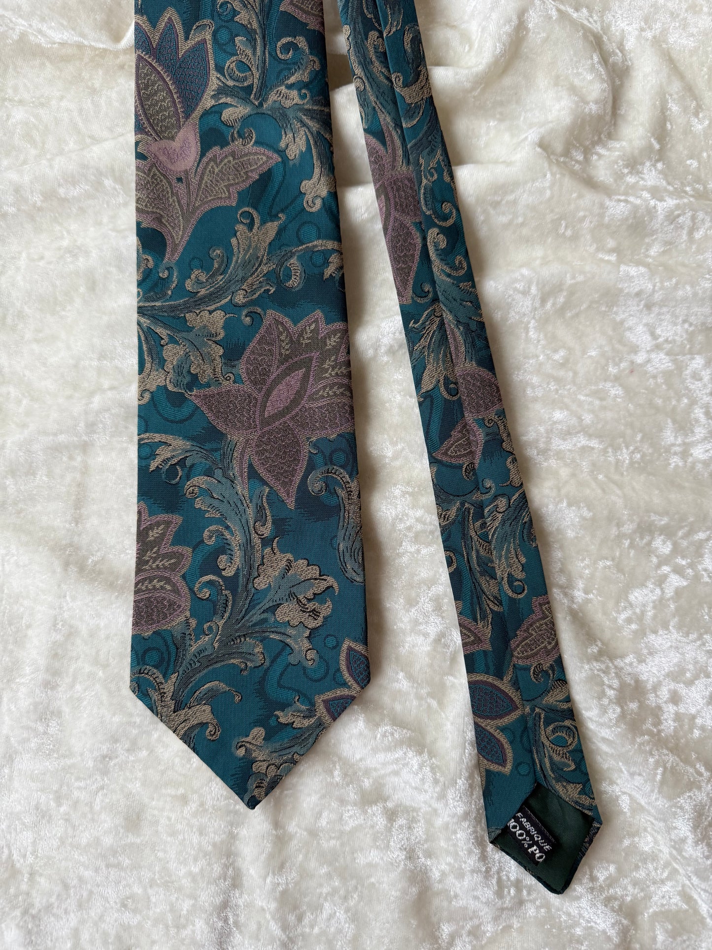 Cravate Fred Gil Paris motif floral