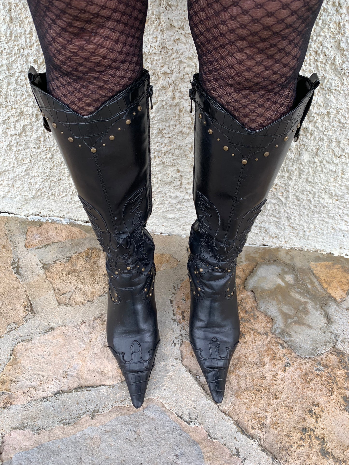 Bottes hautes à talons aiguilles T.38