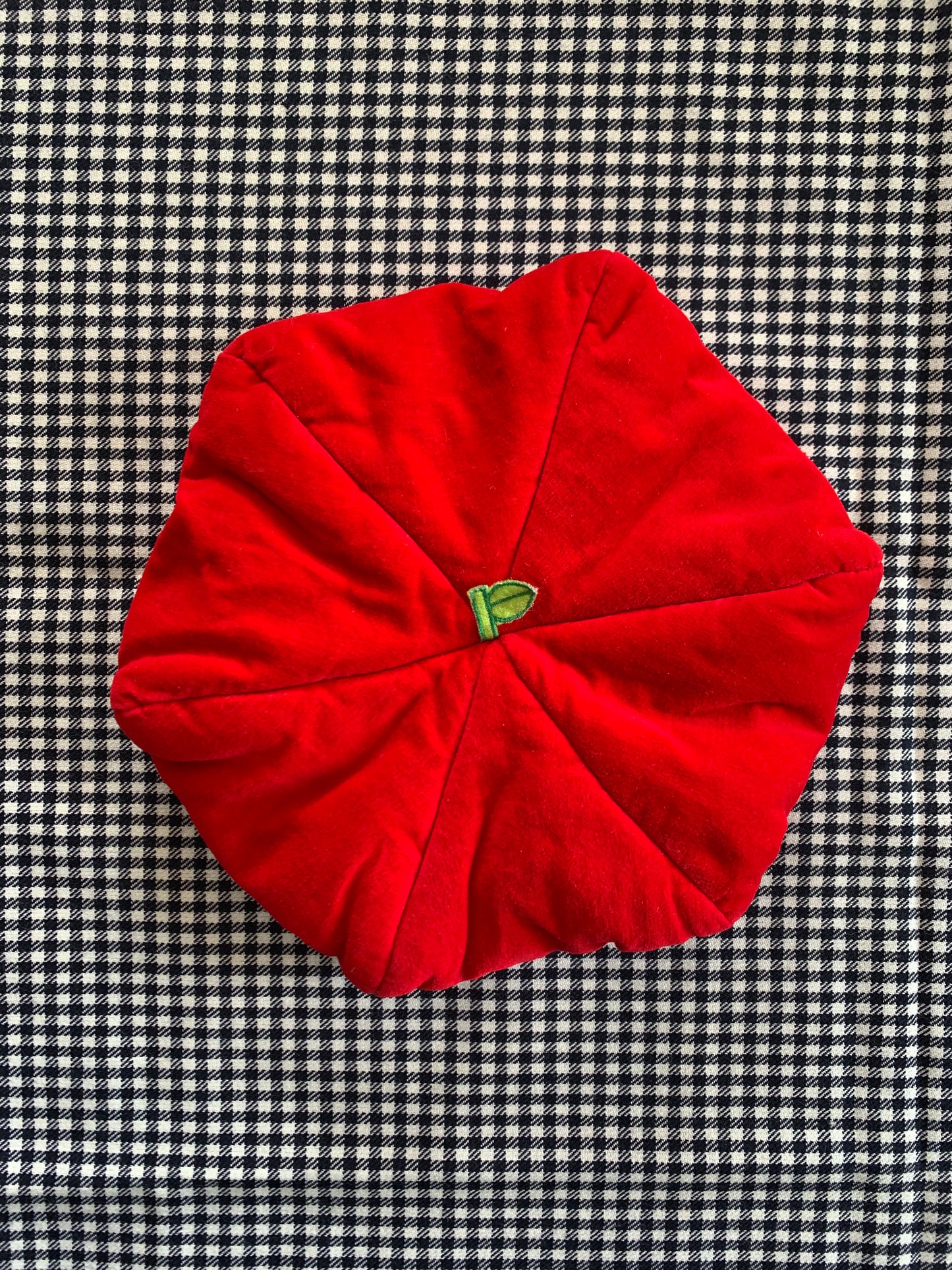 Béret pomme en velours bébé