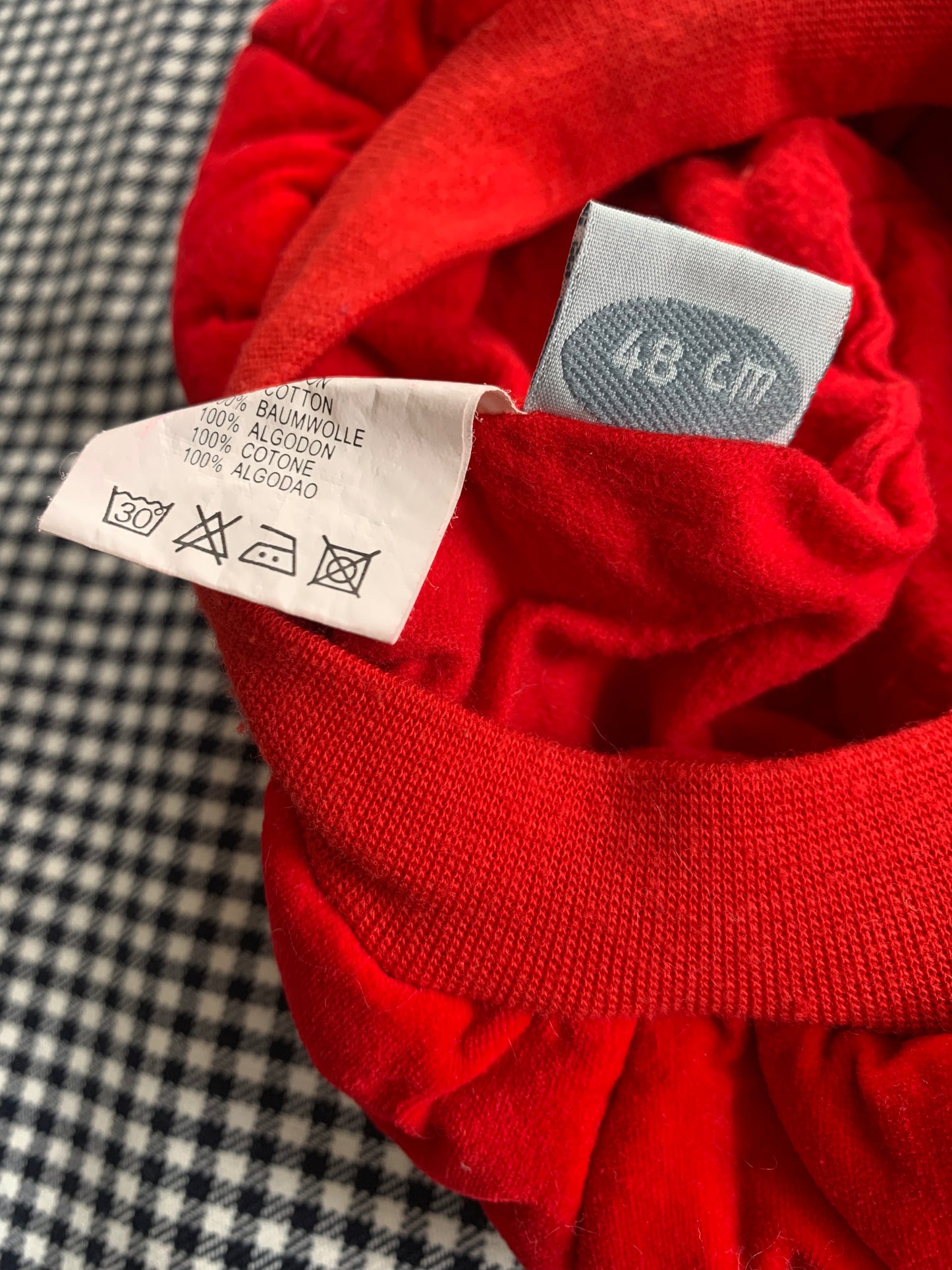 Béret pomme en velours bébé
