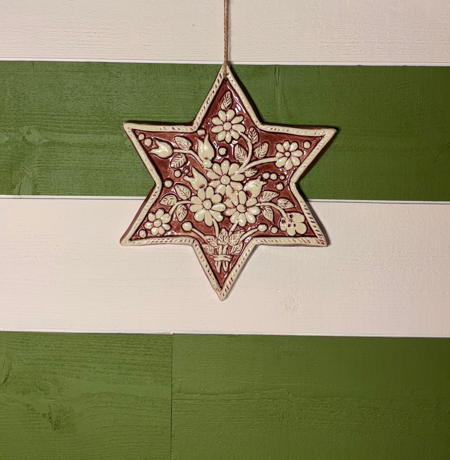 Suspension étoile en céramique